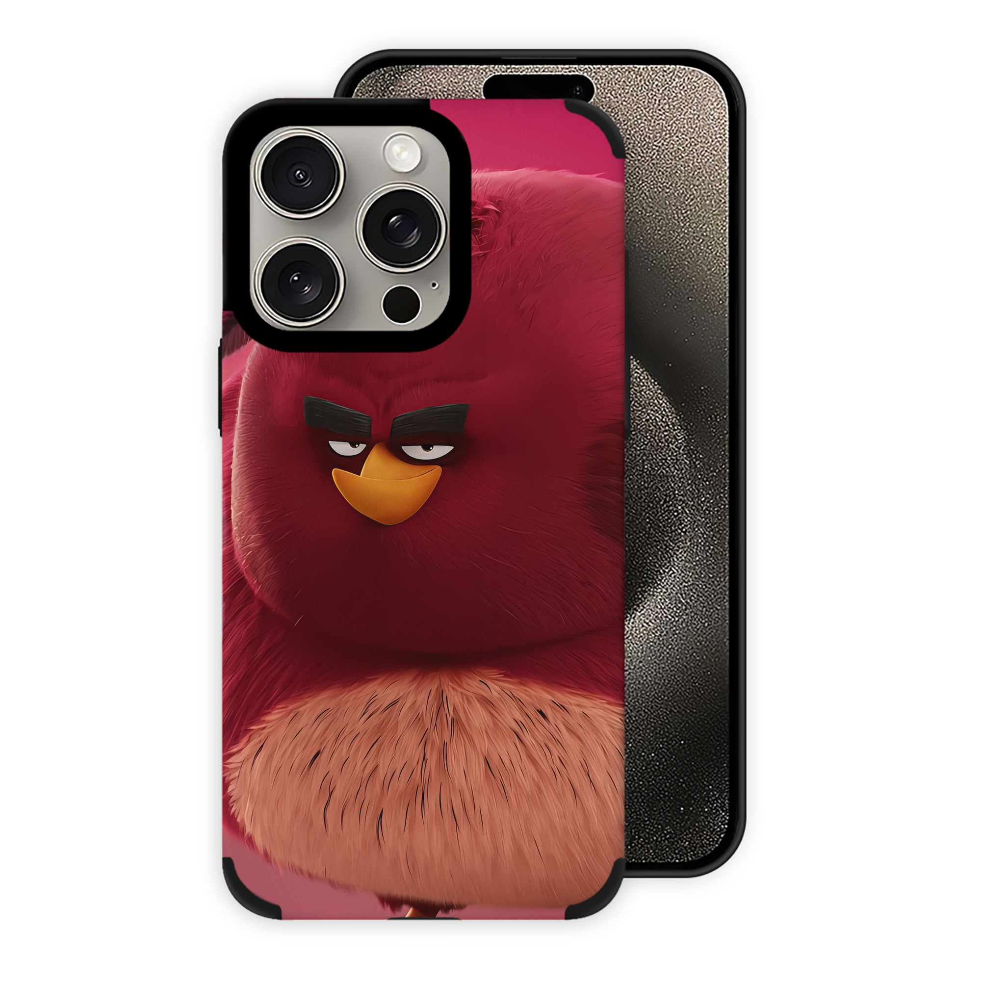 （画像用） Angry Birds アングリーバード 【iPhone15ProMax対応】 PUレザー スマホケース 耐衝撃＆黄変防止