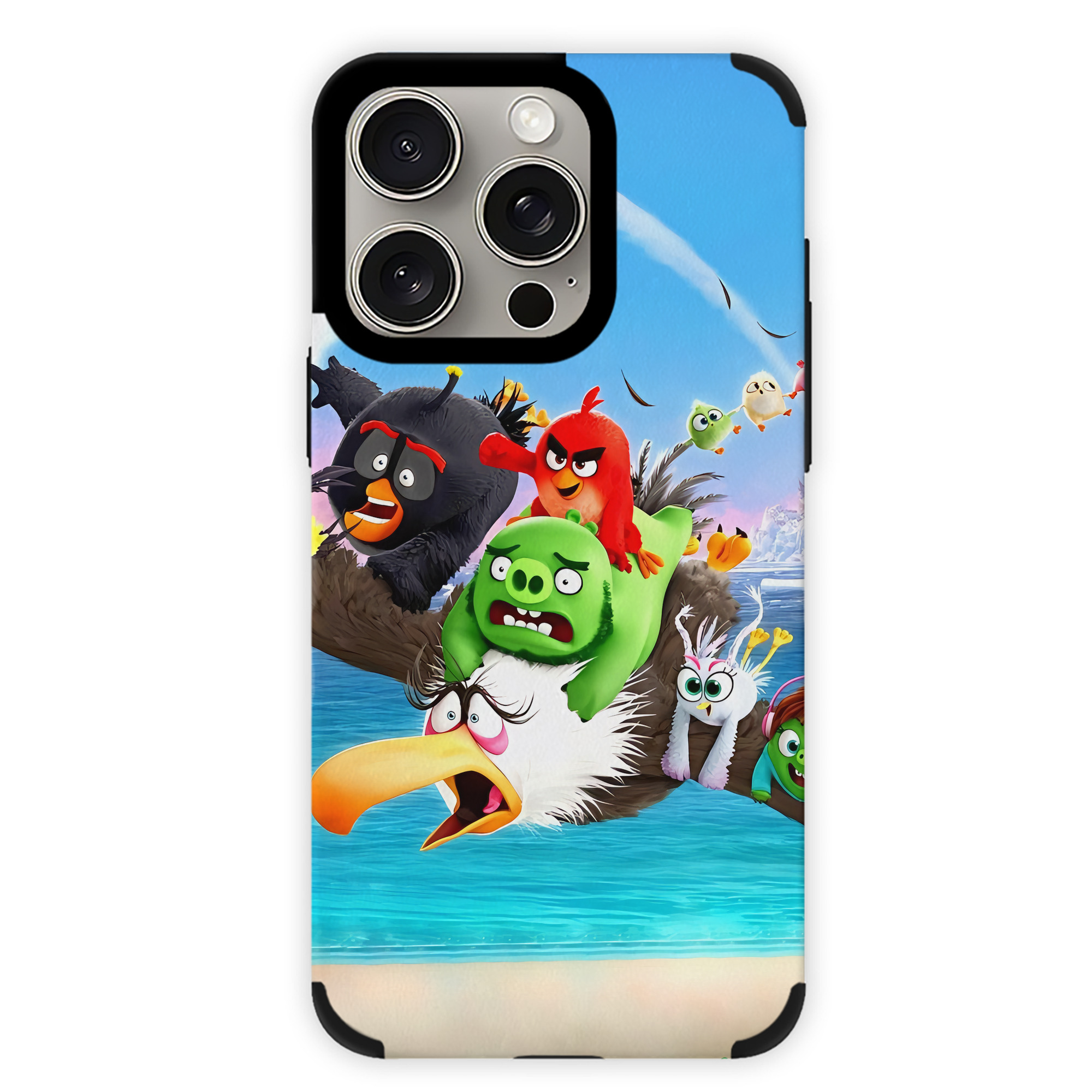 （画像用） Angry Birds アングリーバード 【iPhone15ProMax対応】 PUレザー スマホケース 耐衝撃＆黄変防止