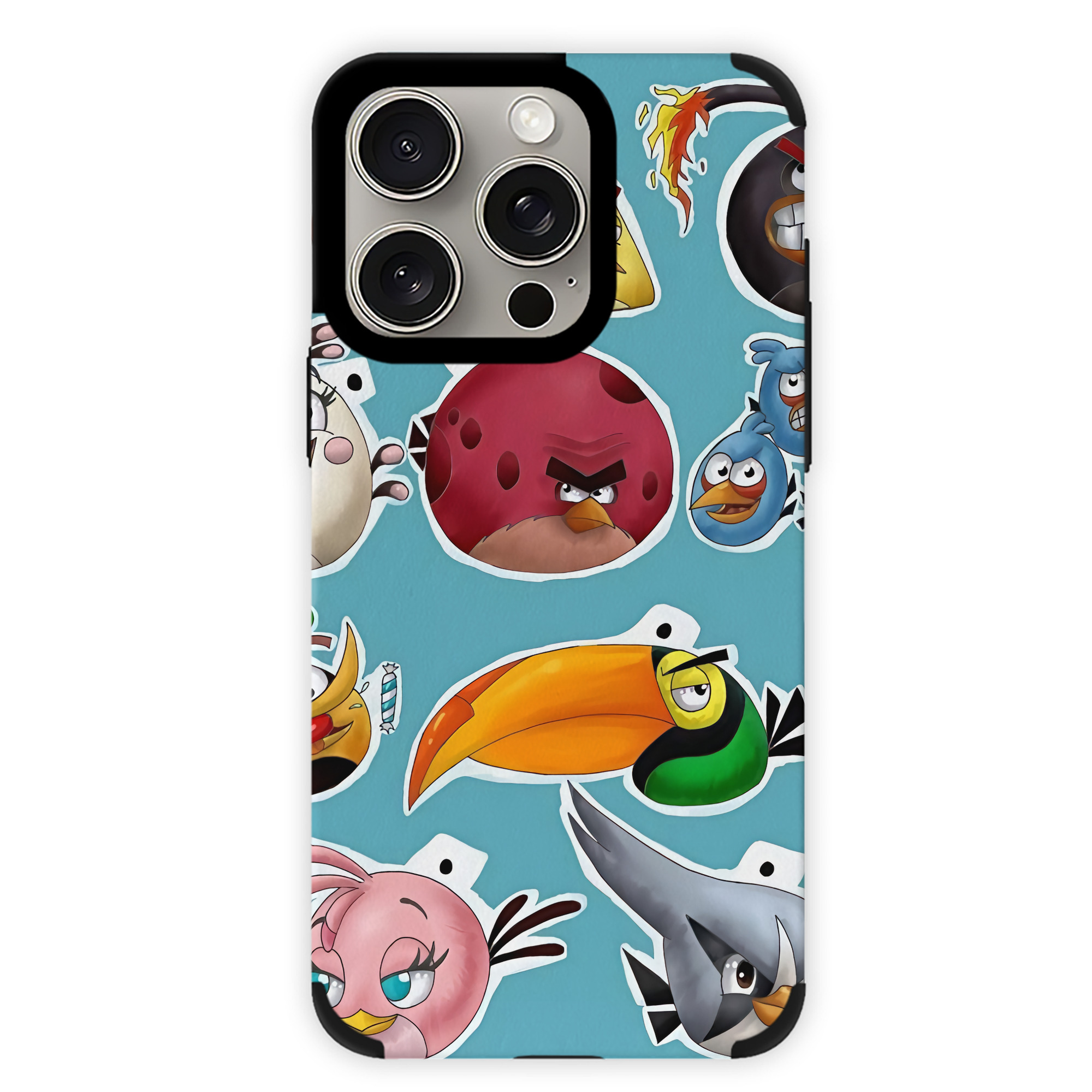 （画像用） Angry Birds アングリーバード 【iPhone15ProMax対応】 PUレザー スマホケース 耐衝撃＆黄変防止