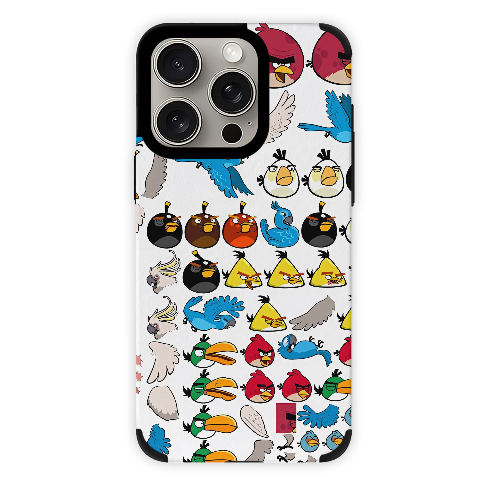 （画像用） Angry Birds アングリーバード 【iPhone15ProMax対応】 PUレザー スマホケース 耐衝撃＆黄変防止