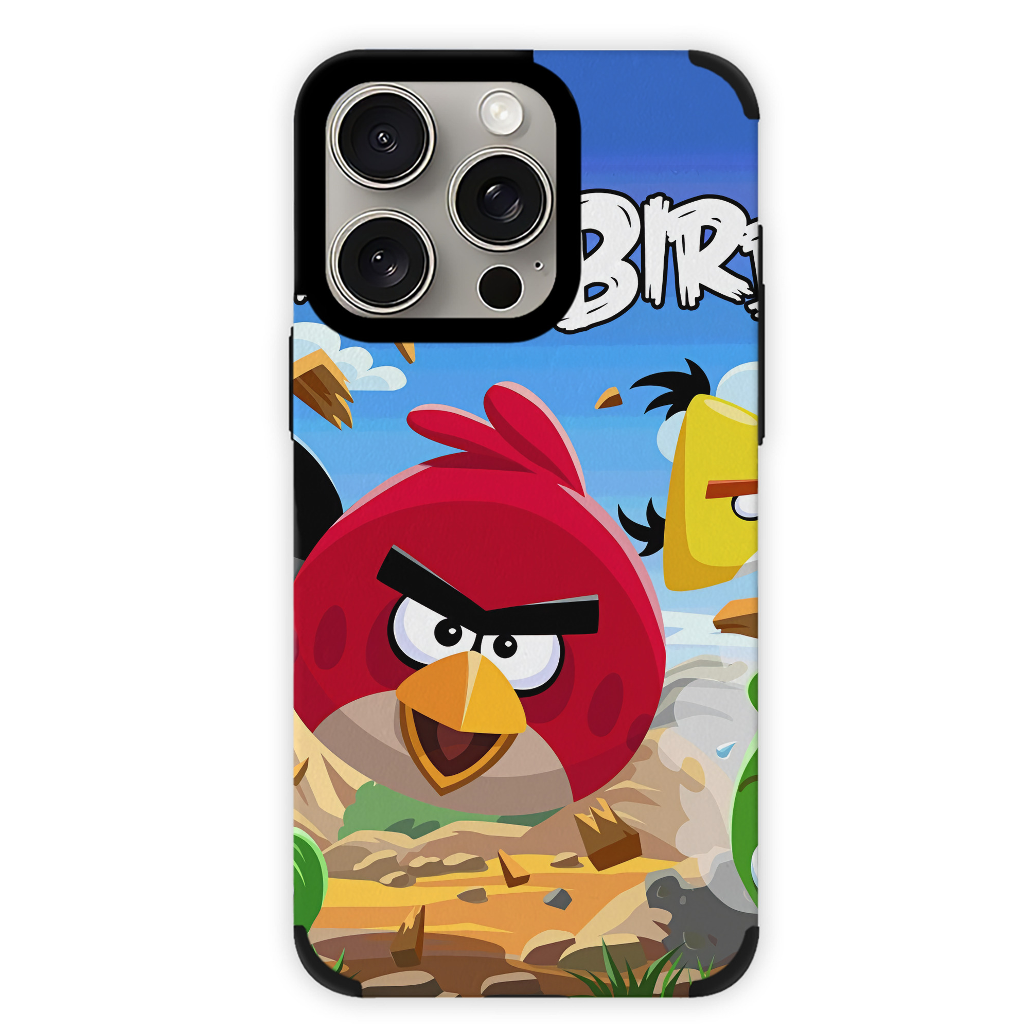 （画像用） Angry Birds アングリーバード 【iPhone15ProMax対応】 PUレザー スマホケース 耐衝撃＆黄変防止