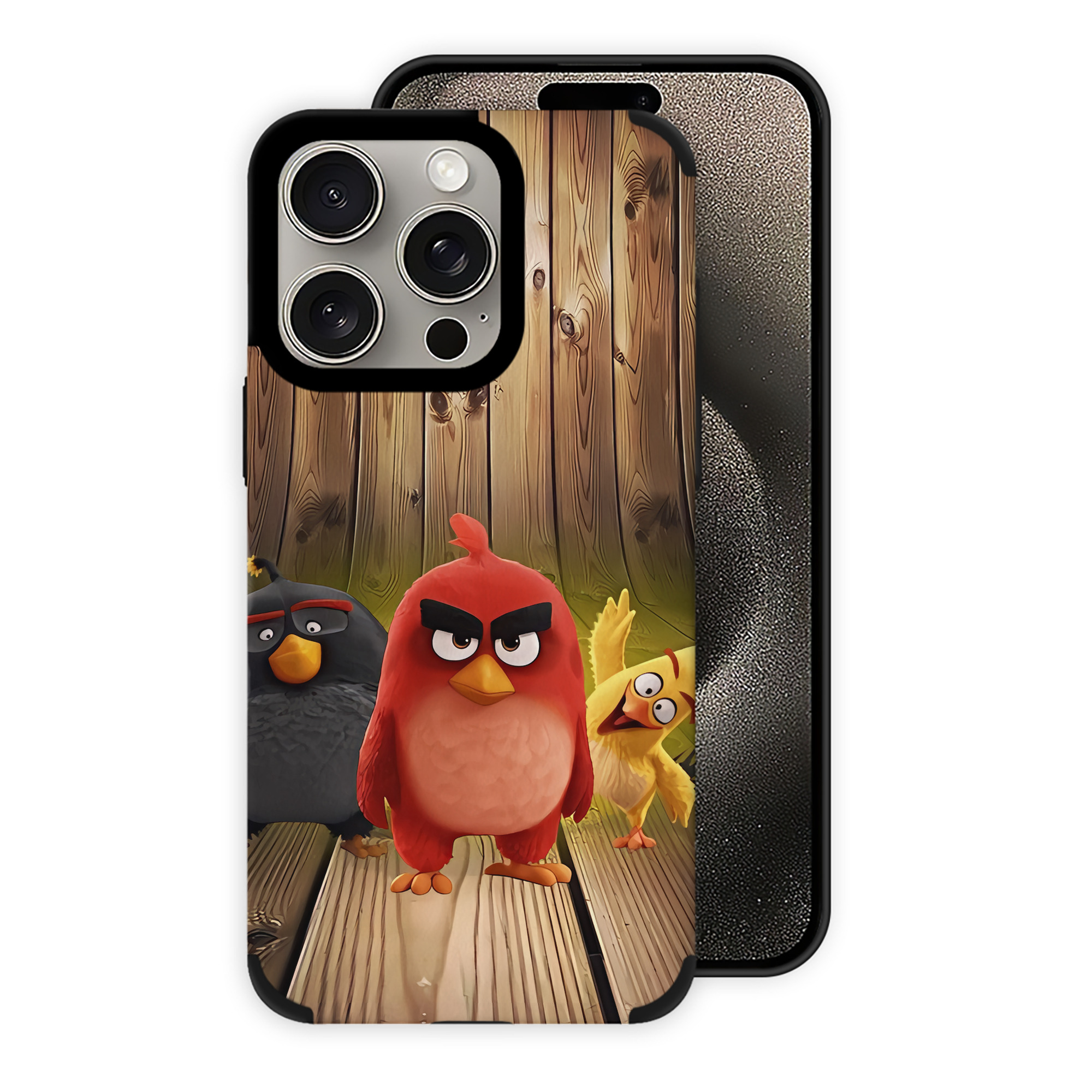 （画像用） Angry Birds アングリーバード 【iPhone15ProMax対応】 PUレザー スマホケース 耐衝撃＆黄変防止