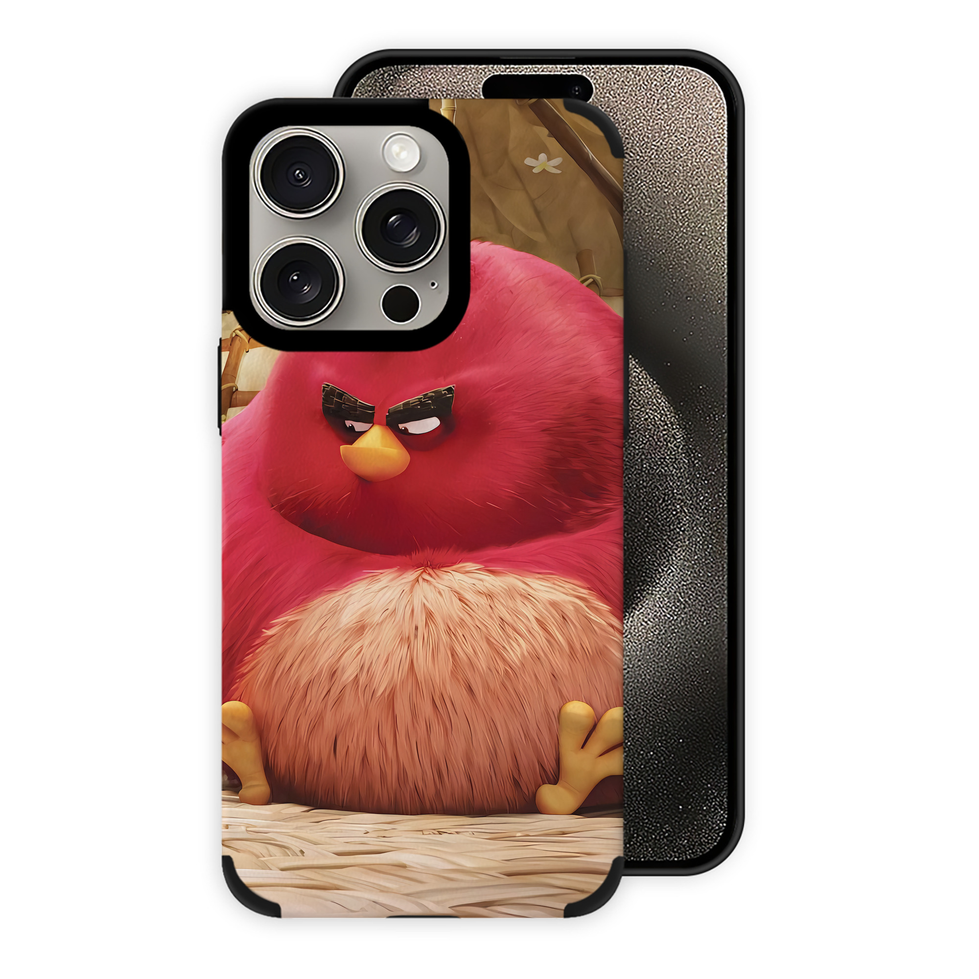 （画像用） Angry Birds アングリーバード 【iPhone15ProMax対応】 PUレザー スマホケース 耐衝撃＆黄変防止