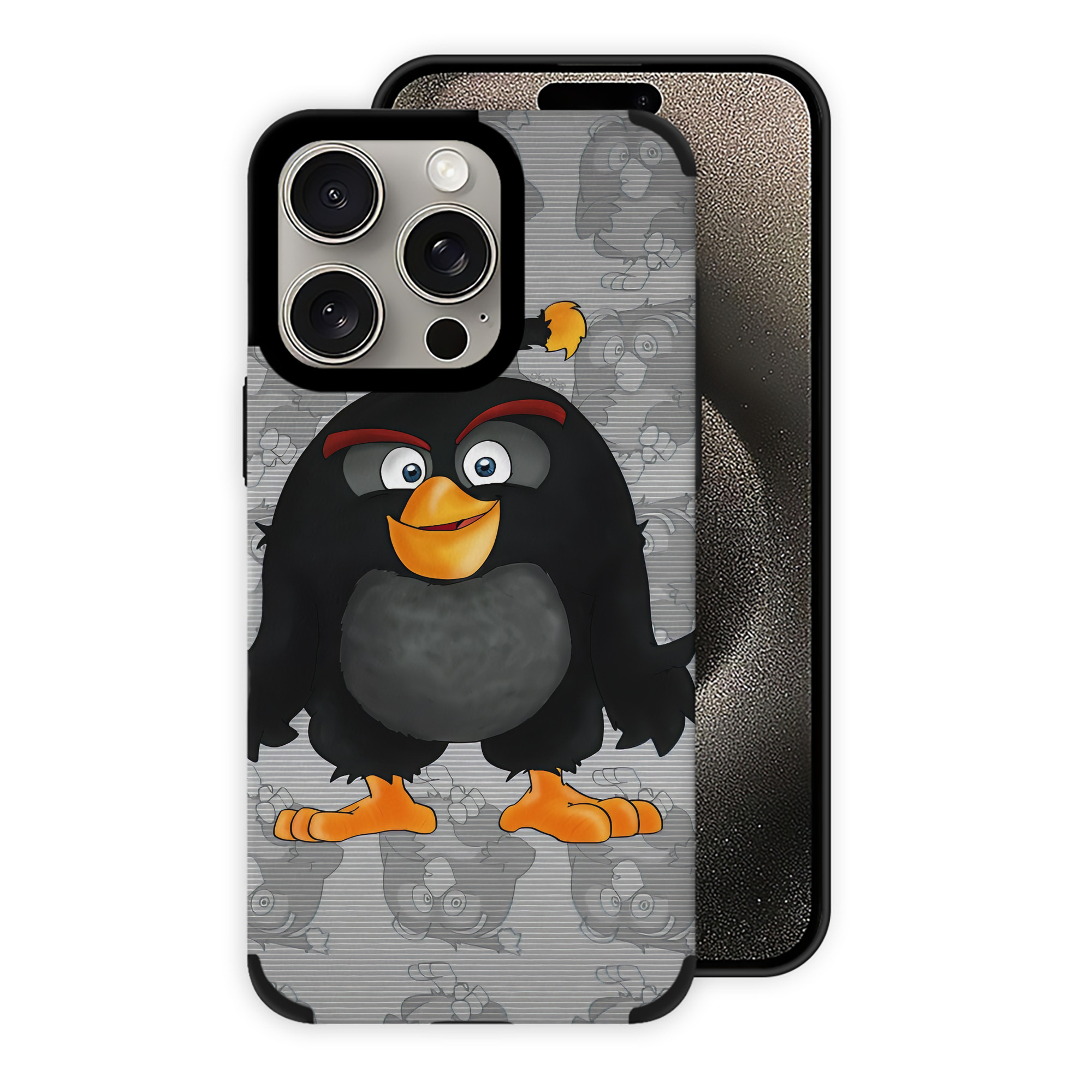 （画像用） Angry Birds アングリーバード 【iPhone15ProMax対応】 PUレザー スマホケース 耐衝撃＆黄変防止