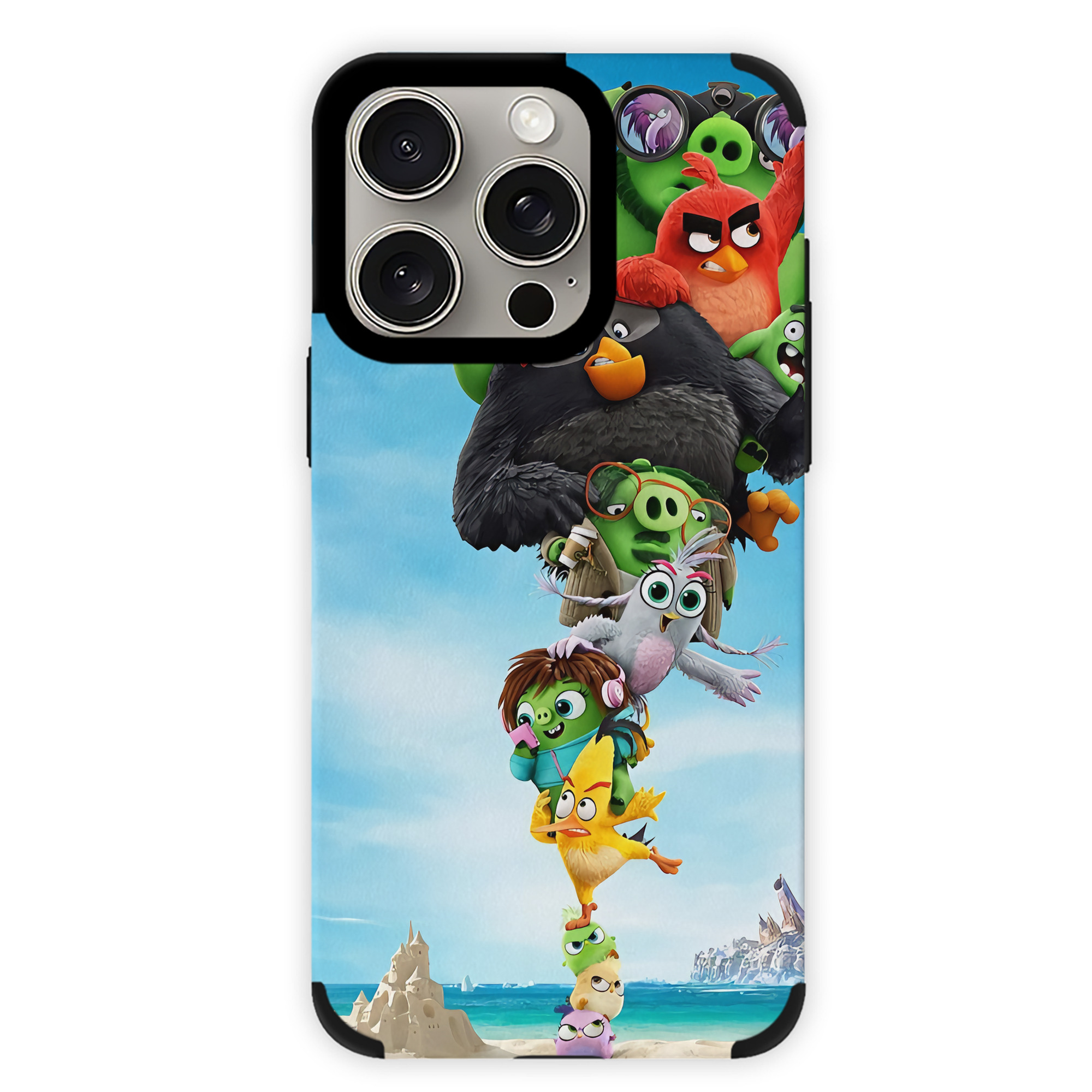（画像用） Angry Birds アングリーバード 【iPhone15ProMax対応】 PUレザー スマホケース 耐衝撃＆黄変防止