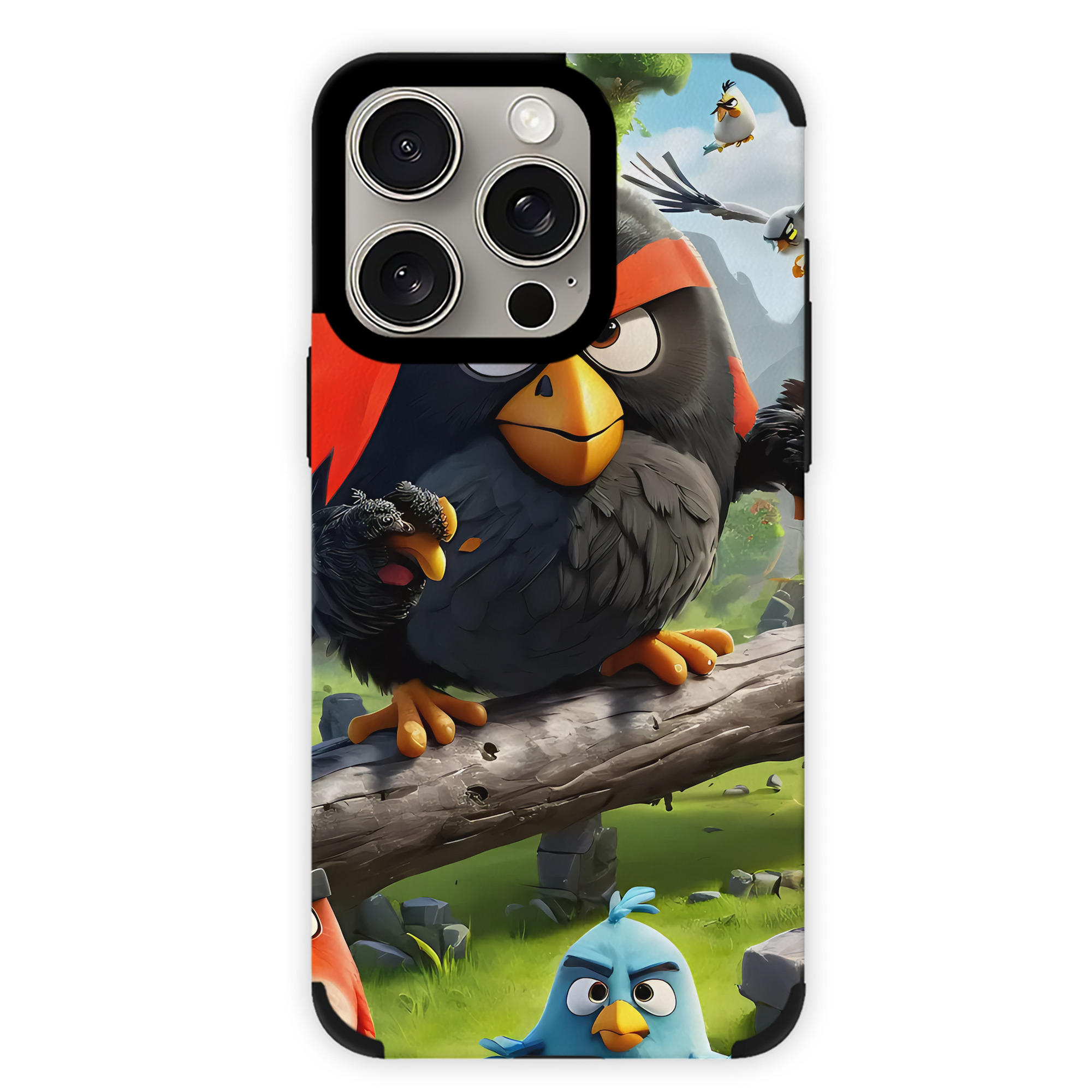 （画像用） Angry Birds アングリーバード 【iPhone15ProMax対応】 PUレザー スマホケース 耐衝撃＆黄変防止