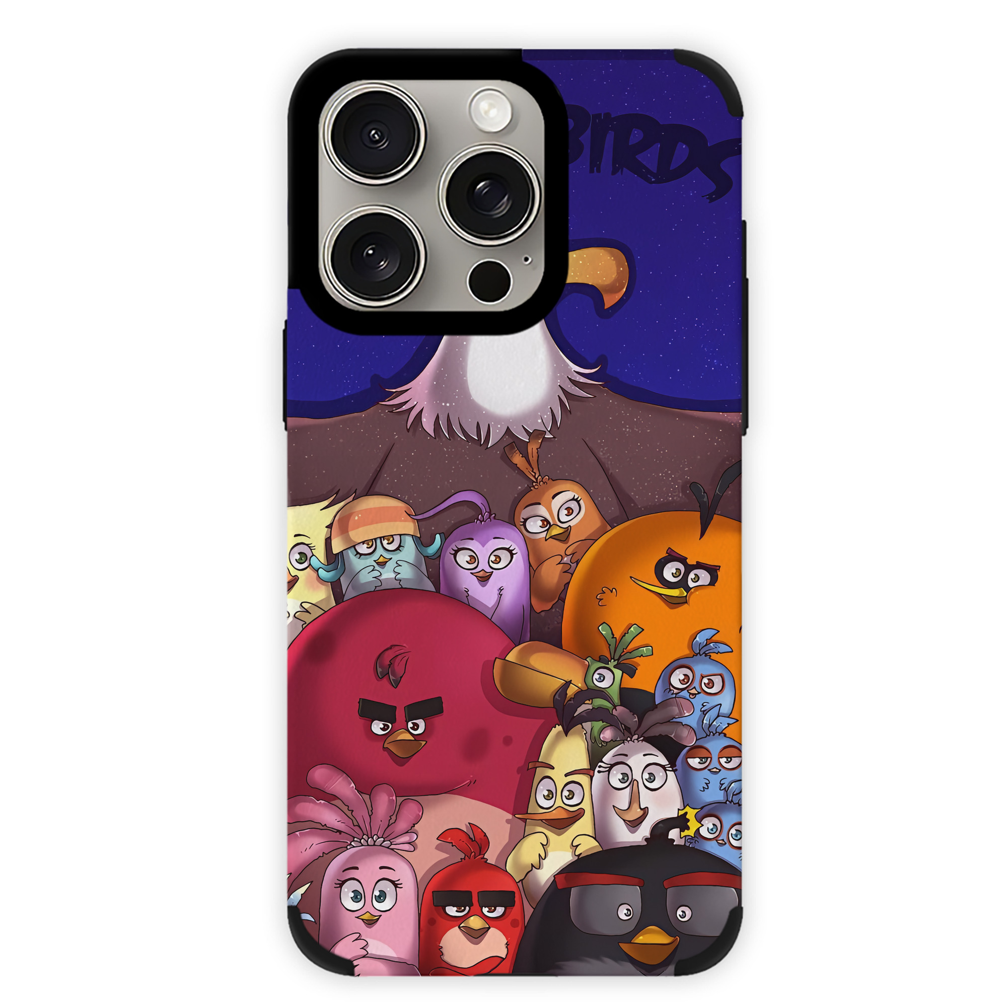 （画像用） Angry Birds アングリーバード 【iPhone15ProMax対応】 PUレザー スマホケース 耐衝撃＆黄変防止