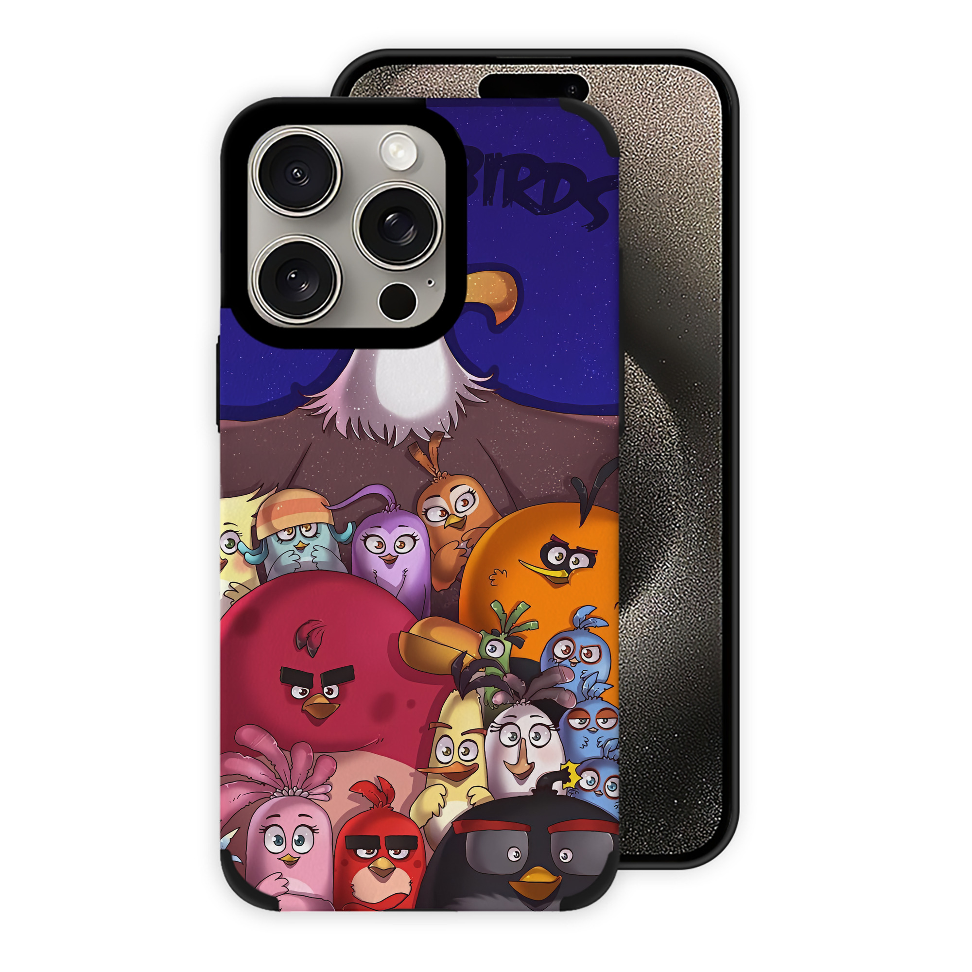 （画像用） Angry Birds アングリーバード 【iPhone15ProMax対応】 PUレザー スマホケース 耐衝撃＆黄変防止