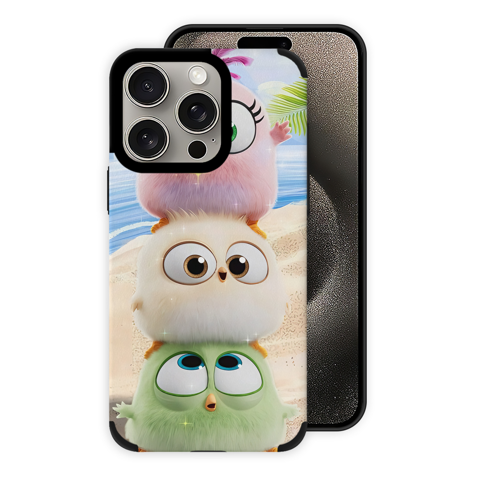 （画像用） Angry Birds アングリーバード 【iPhone15ProMax対応】 PUレザー スマホケース 耐衝撃＆黄変防止
