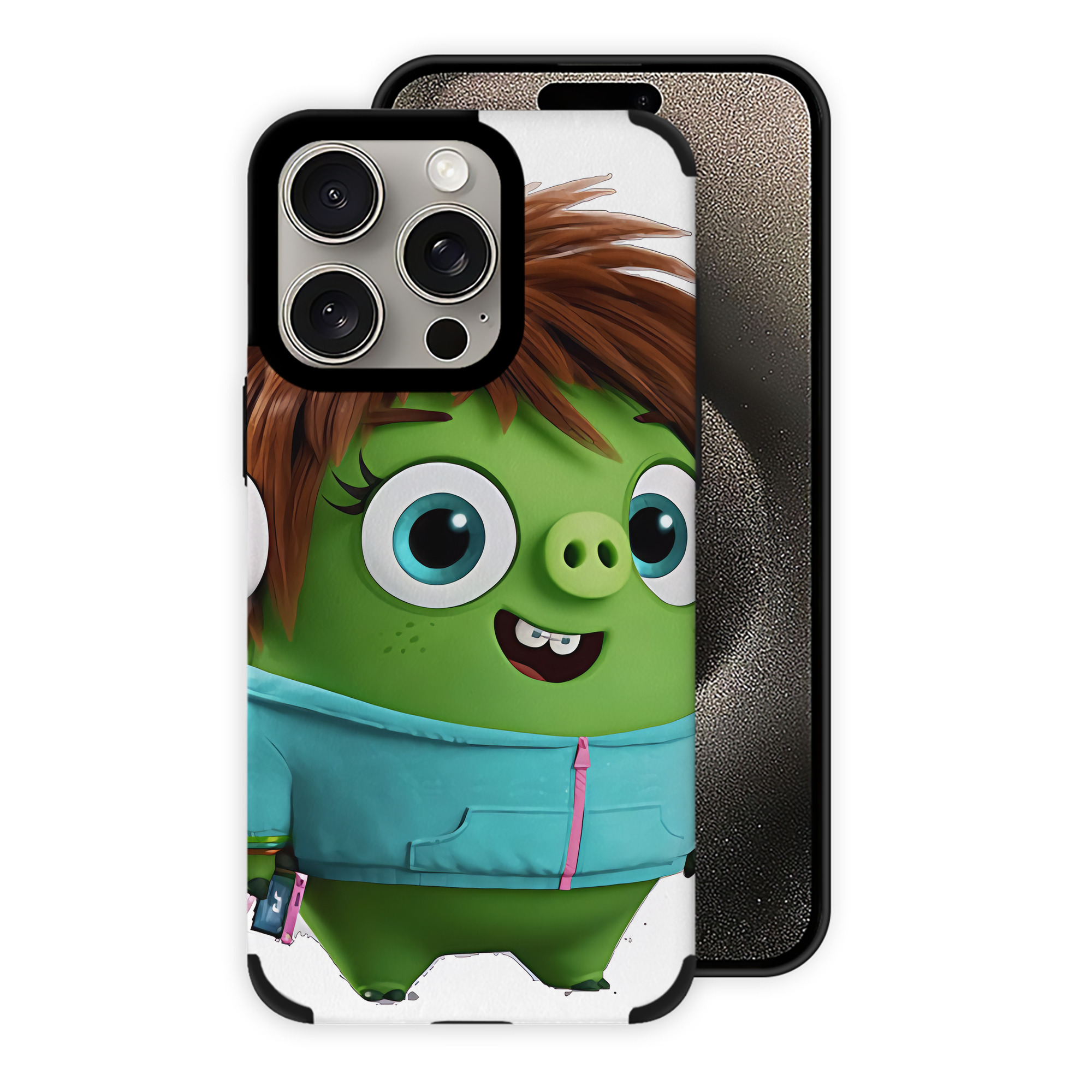 （画像用） Angry Birds アングリーバード 【iPhone15ProMax対応】 PUレザー スマホケース 耐衝撃＆黄変防止
