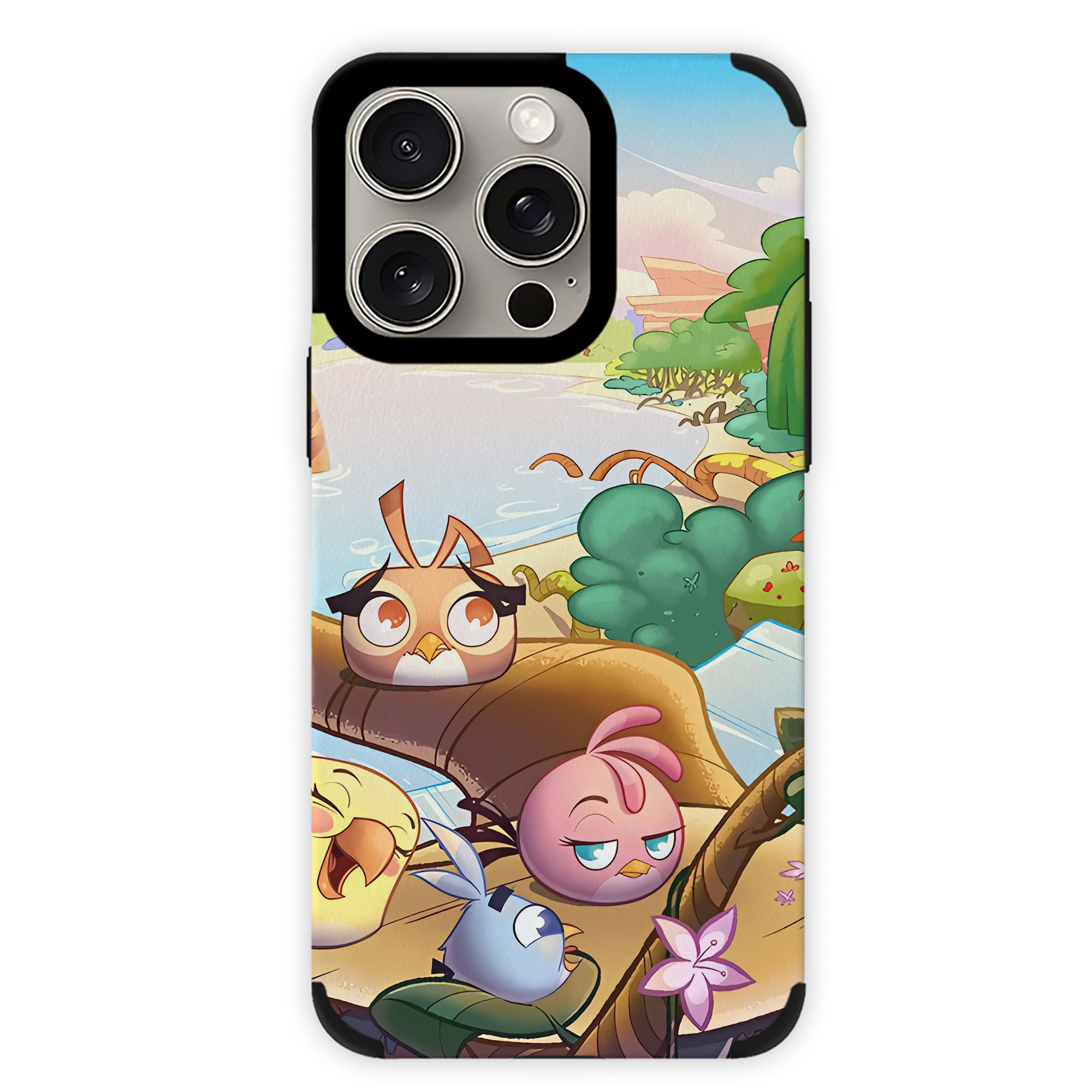 （画像用） Angry Birds アングリーバード 【iPhone15ProMax対応】 PUレザー スマホケース 耐衝撃＆黄変防止