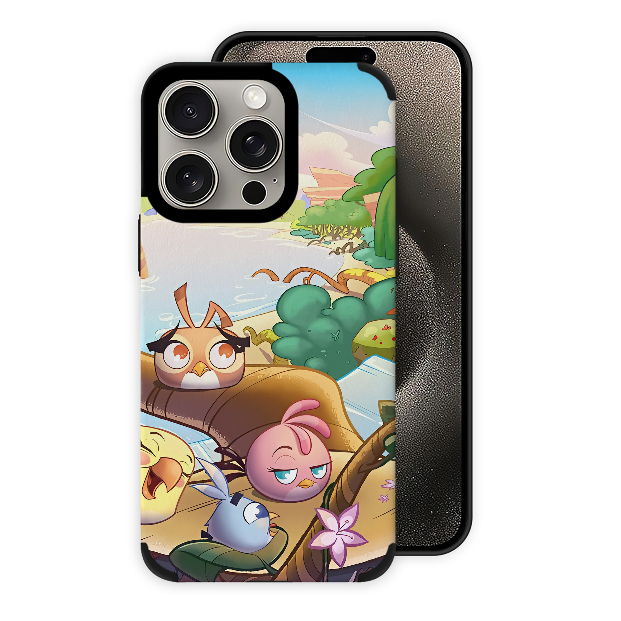 （画像用） Angry Birds アングリーバード 【iPhone15ProMax対応】 PUレザー スマホケース 耐衝撃＆黄変防止