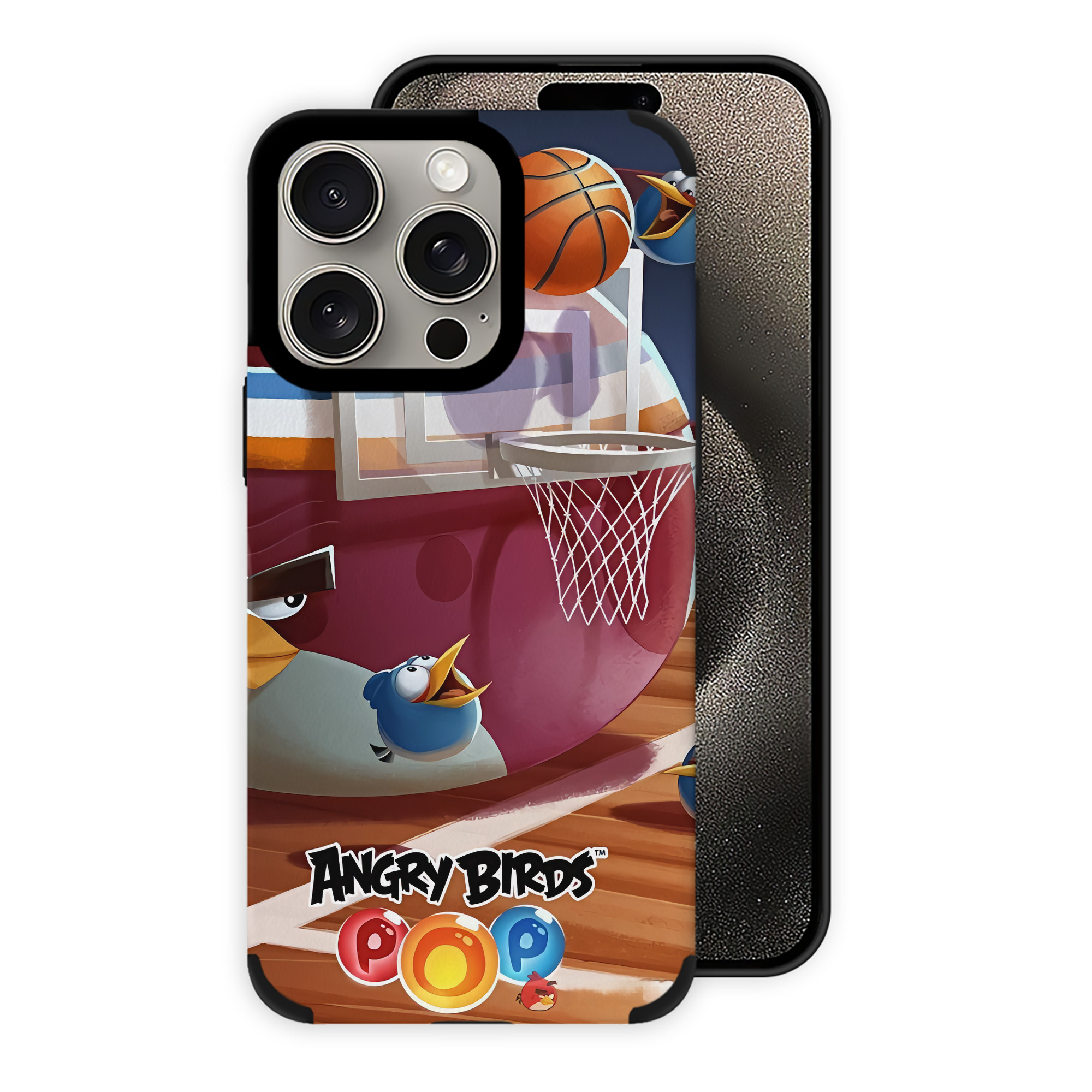 （画像用） Angry Birds アングリーバード 【iPhone15ProMax対応】 PUレザー スマホケース 耐衝撃＆黄変防止
