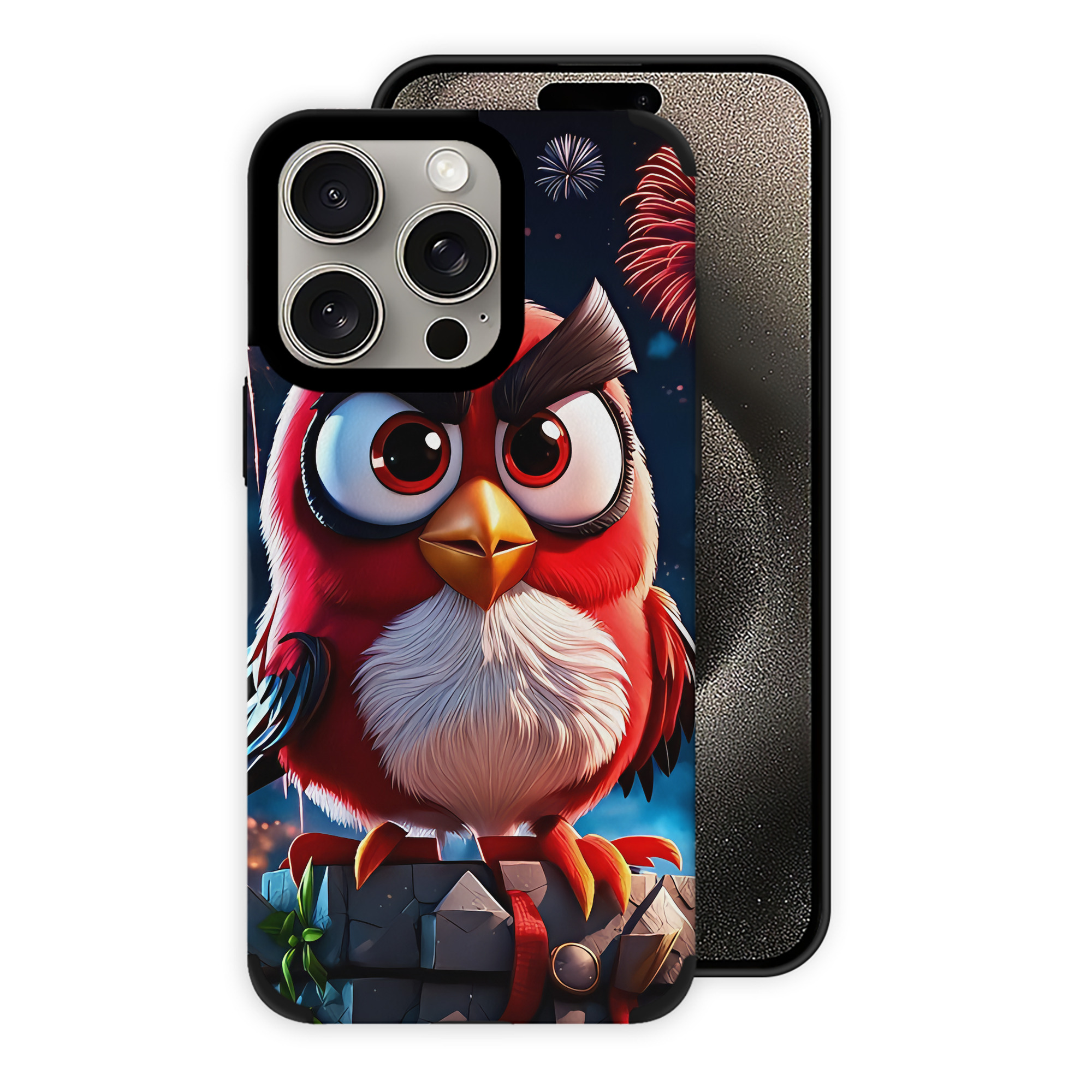（画像用） Angry Birds アングリーバード 【iPhone15ProMax対応】 PUレザー スマホケース 耐衝撃＆黄変防止