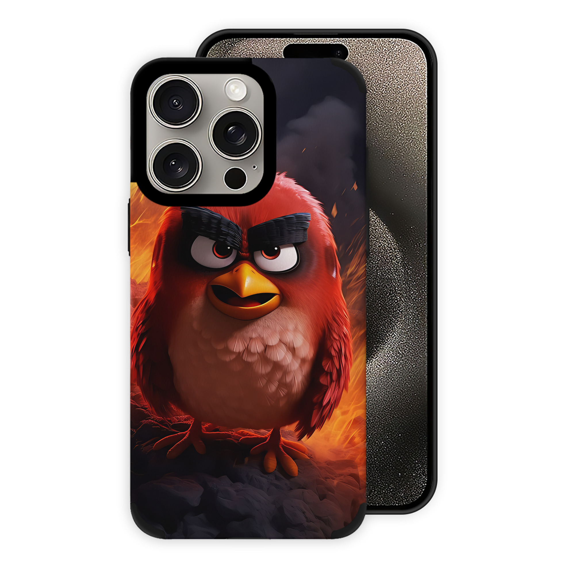 （画像用） Angry Birds アングリーバード 【iPhone15ProMax対応】 PUレザー スマホケース 耐衝撃＆黄変防止