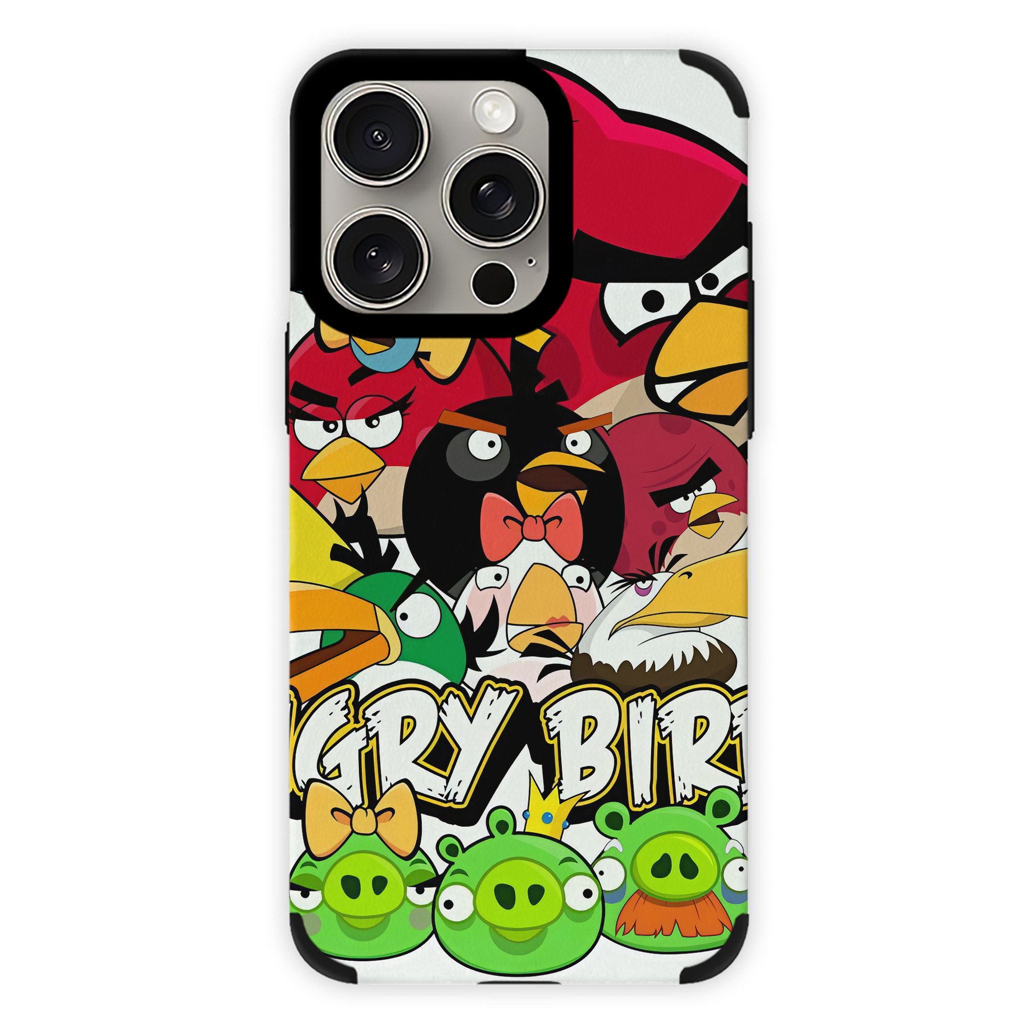 （画像用） Angry Birds アングリーバード 【iPhone15ProMax対応】 PUレザー スマホケース 耐衝撃＆黄変防止