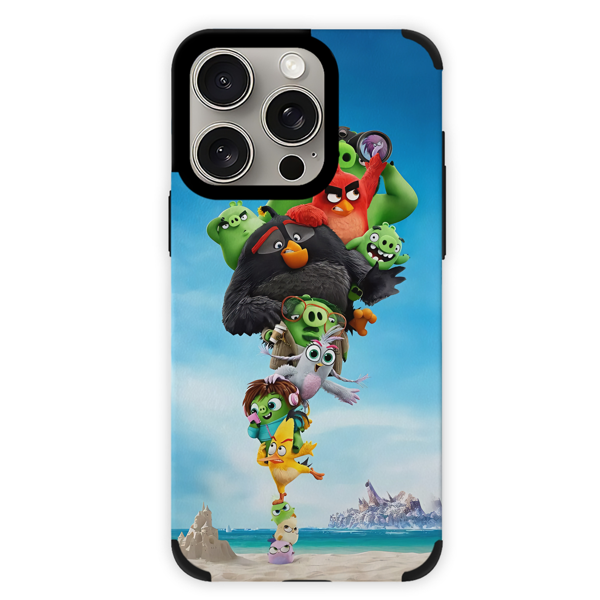（画像用） Angry Birds アングリーバード 【iPhone15ProMax対応】 PUレザー スマホケース 耐衝撃＆黄変防止