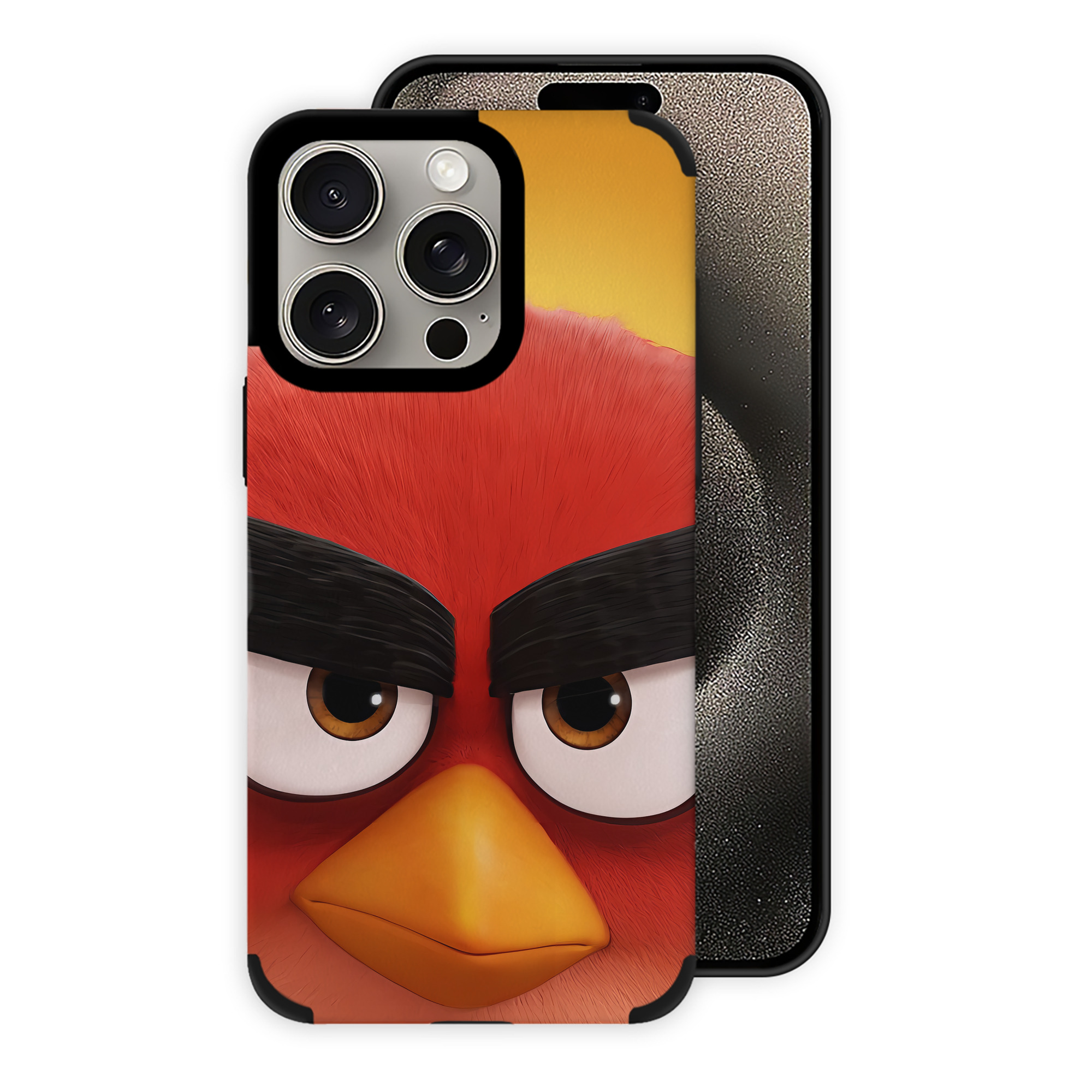 （画像用） Angry Birds アングリーバード 【iPhone15ProMax対応】 PUレザー スマホケース 耐衝撃＆黄変防止