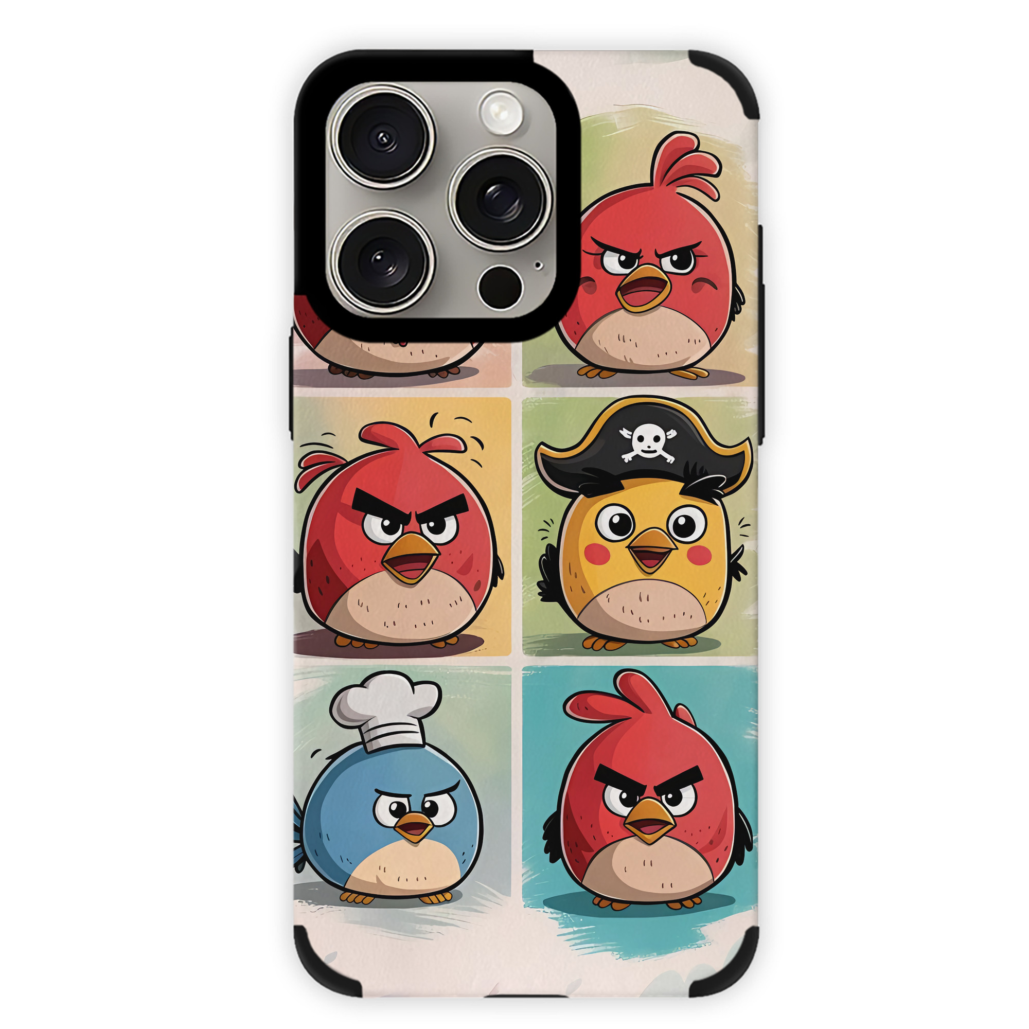 （画像用） Angry Birds アングリーバード 【iPhone15ProMax対応】 PUレザー スマホケース 耐衝撃＆黄変防止
