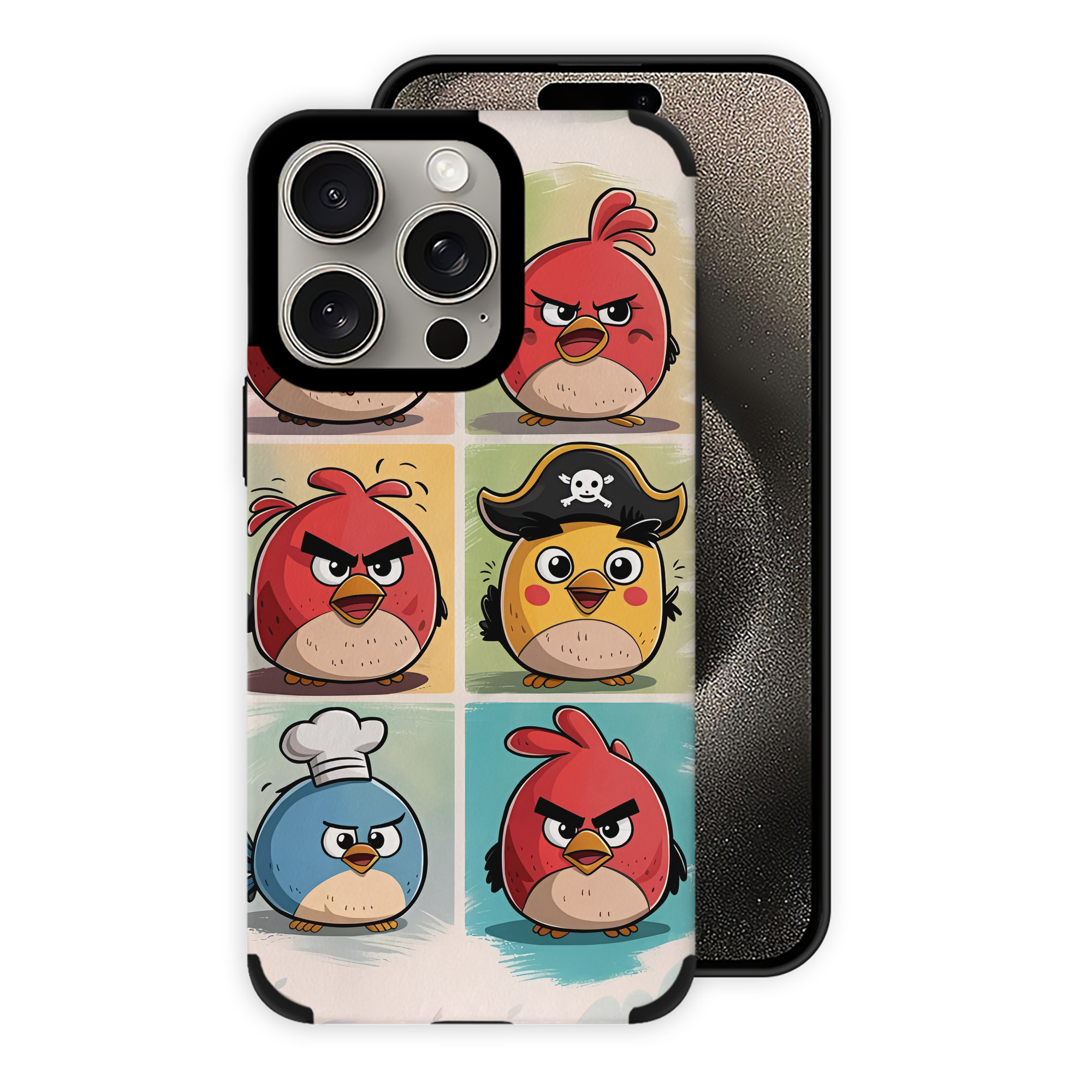 （画像用） Angry Birds アングリーバード 【iPhone15ProMax対応】 PUレザー スマホケース 耐衝撃＆黄変防止