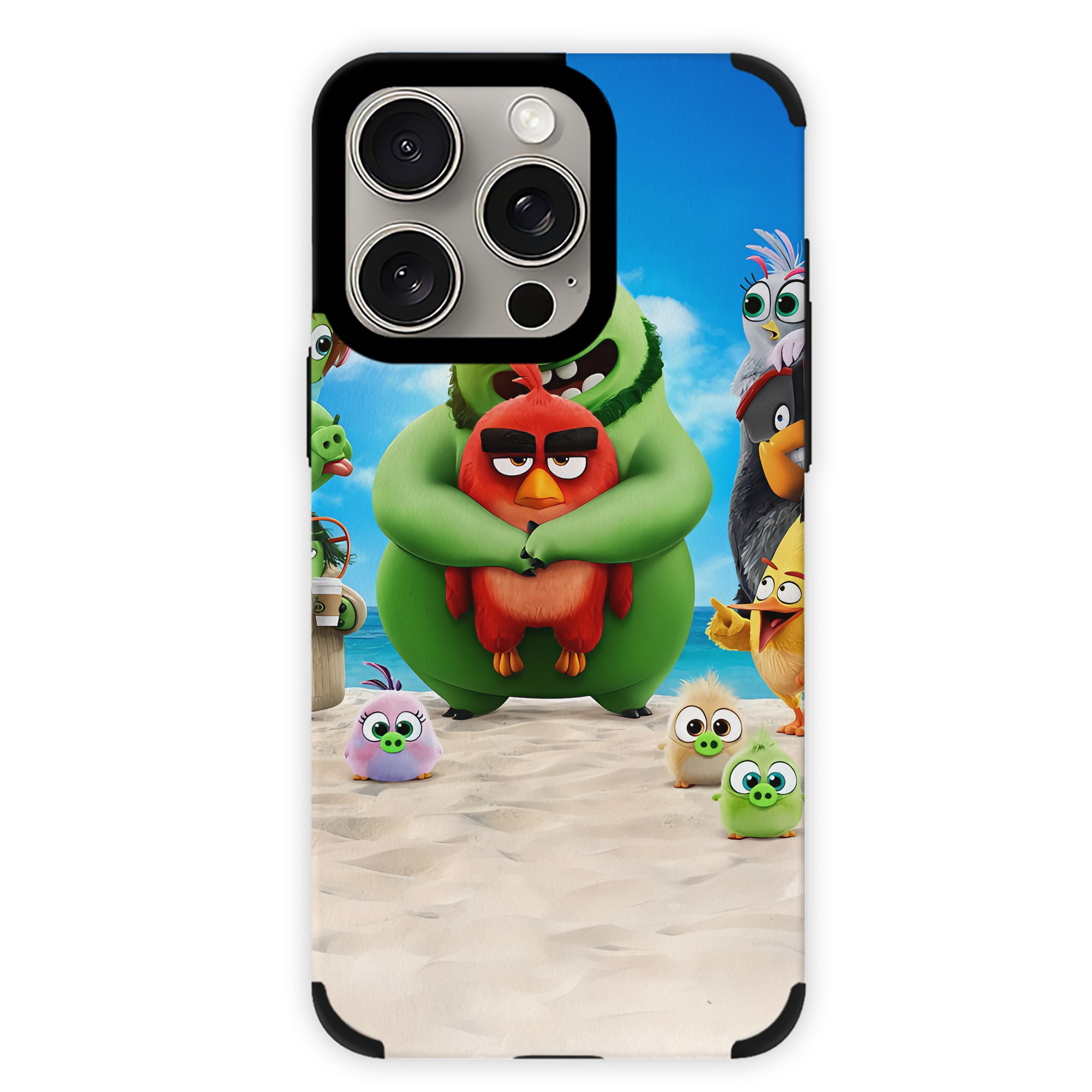 （画像用） Angry Birds アングリーバード 【iPhone15ProMax対応】 PUレザー スマホケース 耐衝撃＆黄変防止