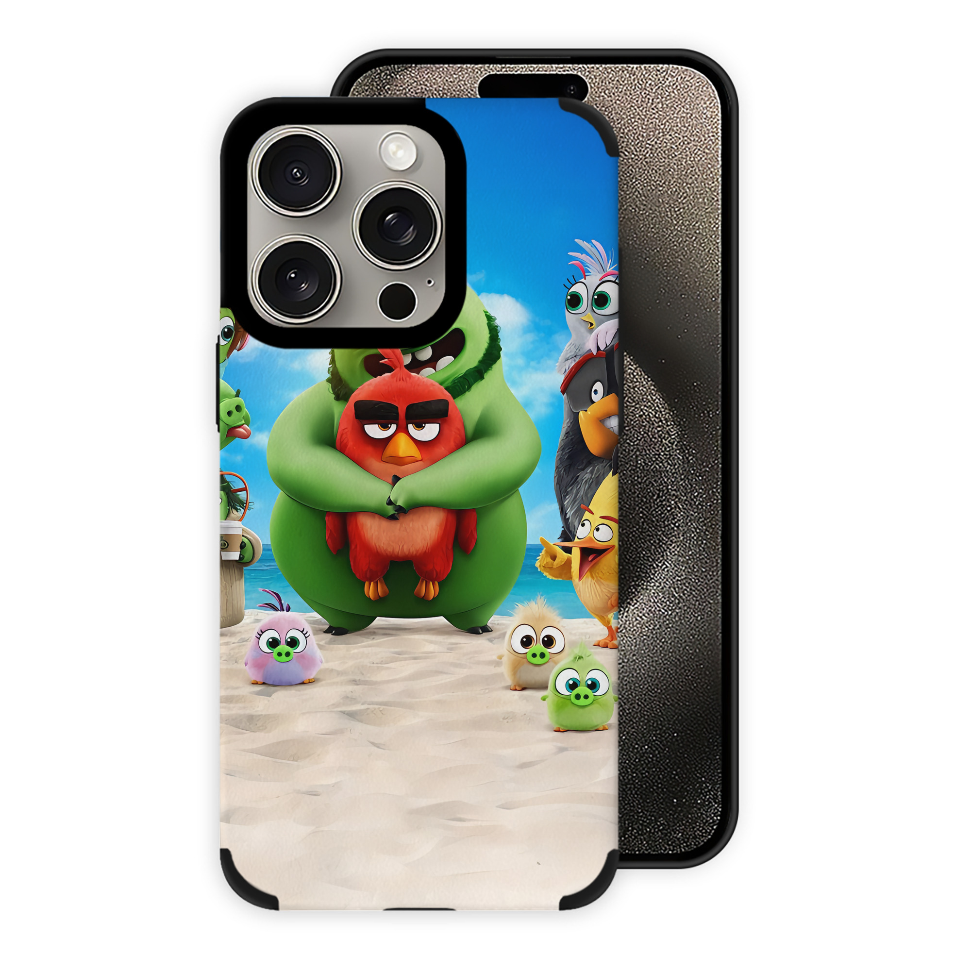 （画像用） Angry Birds アングリーバード 【iPhone15ProMax対応】 PUレザー スマホケース 耐衝撃＆黄変防止