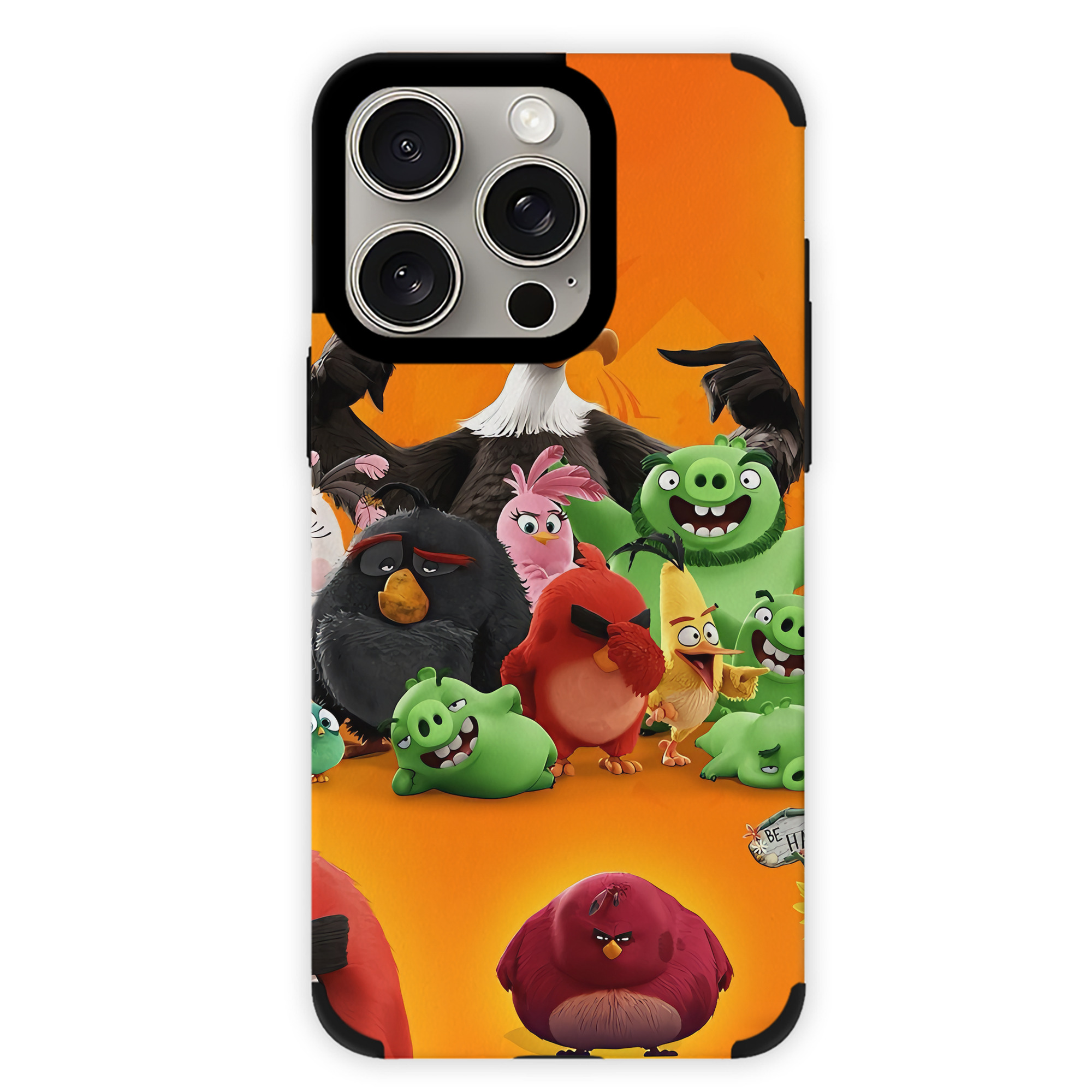 （画像用） Angry Birds アングリーバード 【iPhone15ProMax対応】 PUレザー スマホケース 耐衝撃＆黄変防止