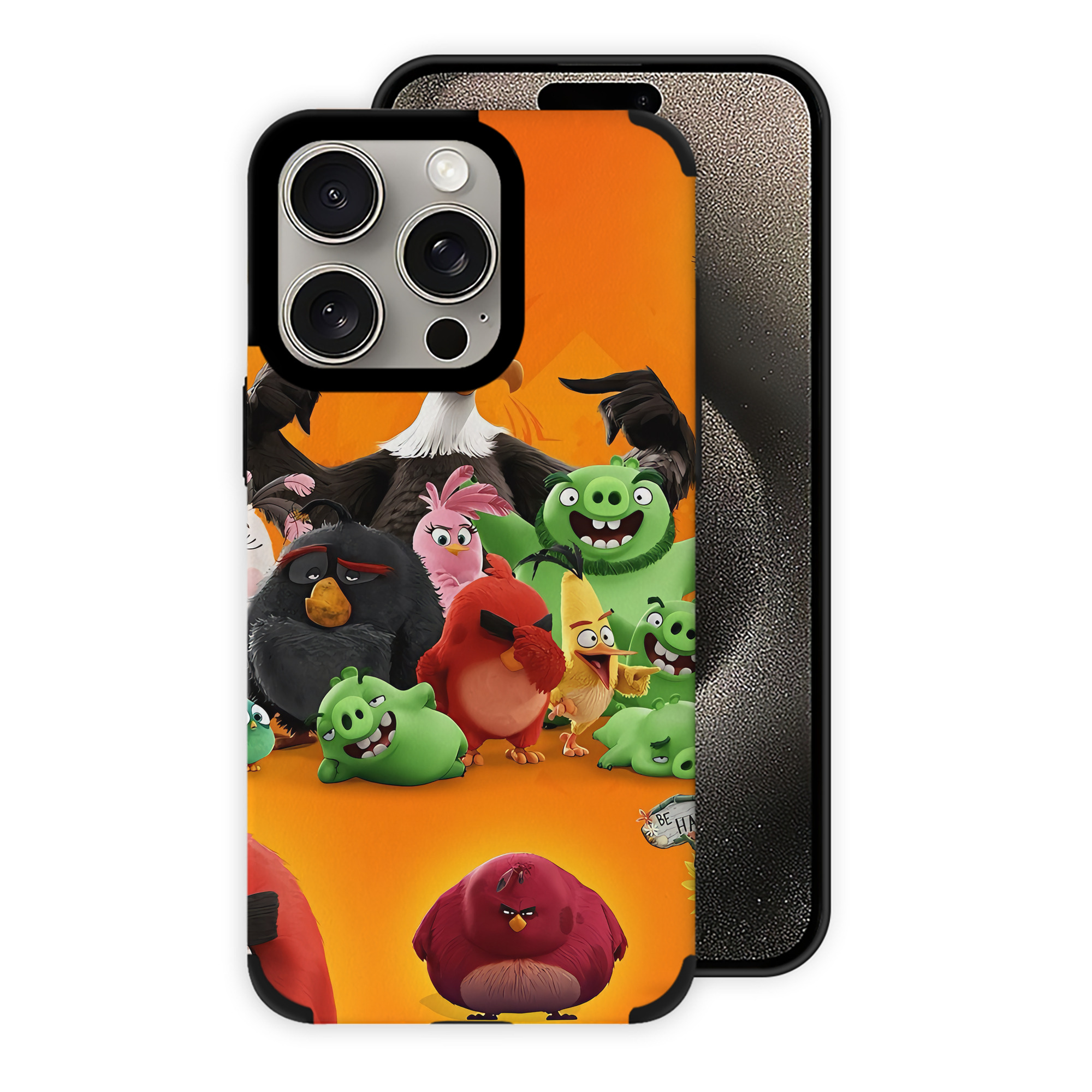 （画像用） Angry Birds アングリーバード 【iPhone15ProMax対応】 PUレザー スマホケース 耐衝撃＆黄変防止