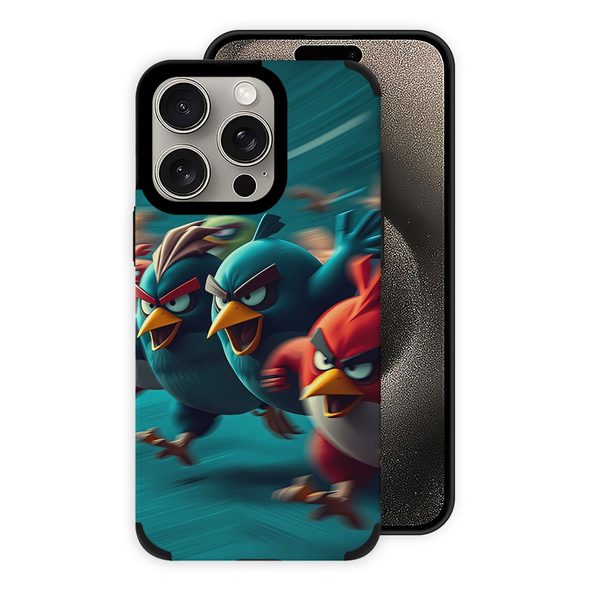 （画像用） Angry Birds アングリーバード 【iPhone15ProMax対応】 PUレザー スマホケース 耐衝撃＆黄変防止
