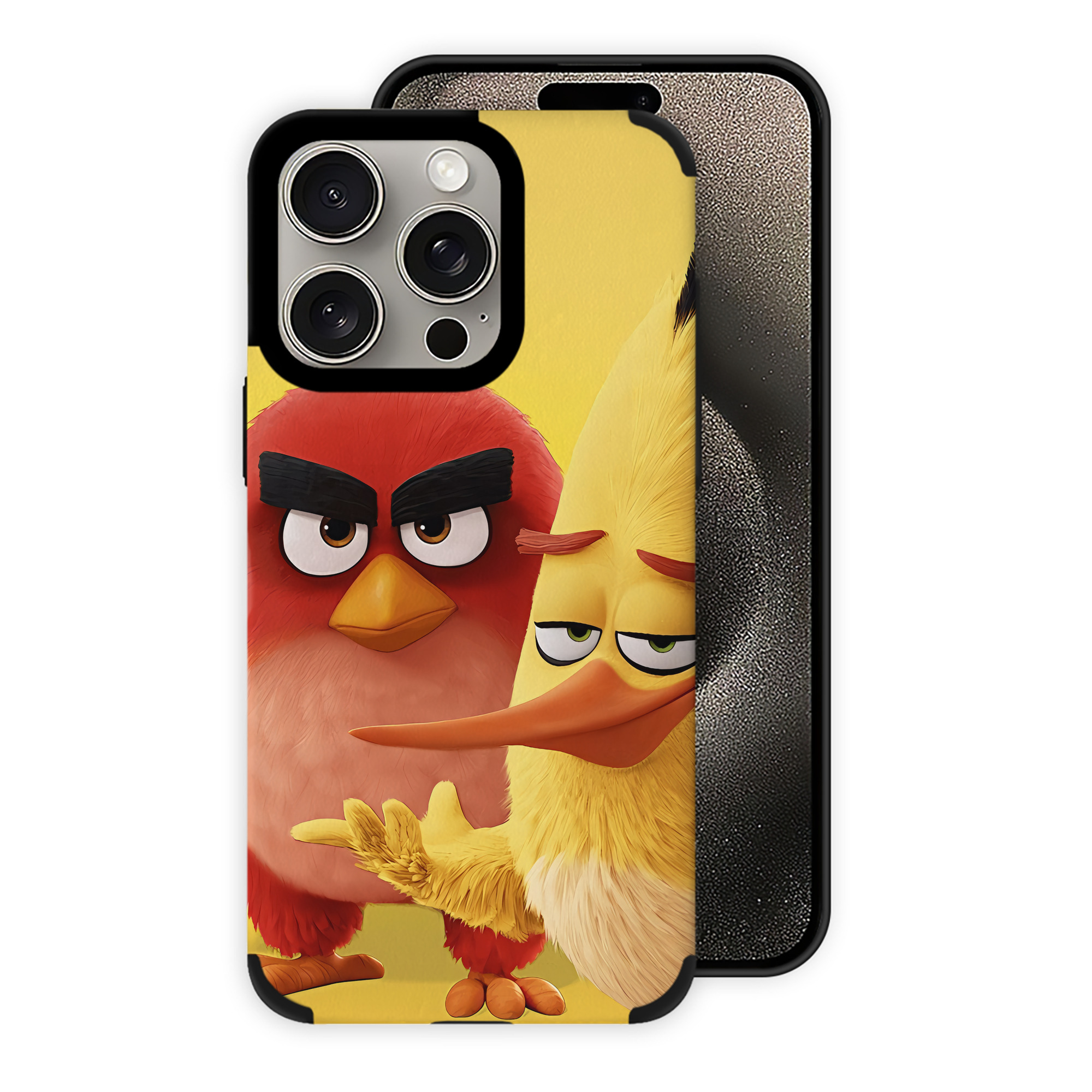 （画像用） Angry Birds アングリーバード 【iPhone15ProMax対応】 PUレザー スマホケース 耐衝撃＆黄変防止