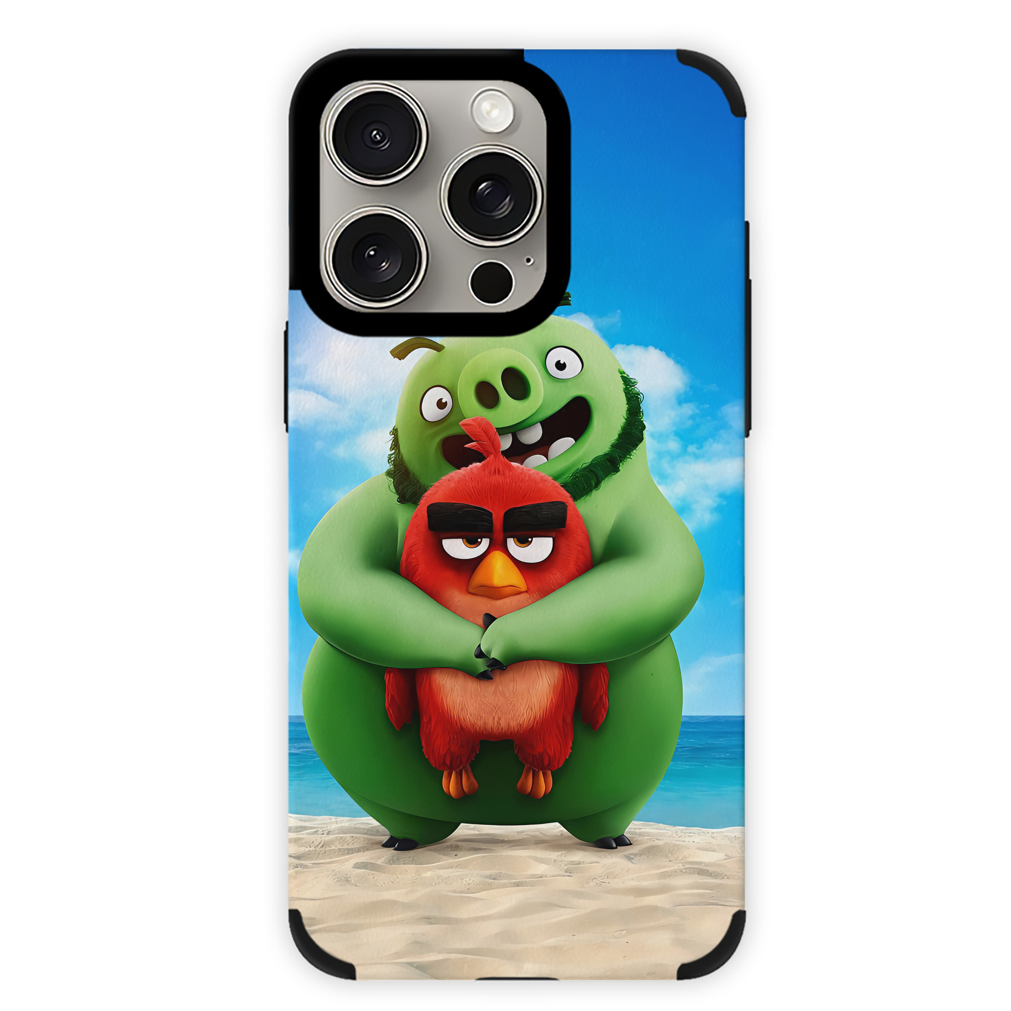 （画像用） Angry Birds アングリーバード 【iPhone15ProMax対応】 PUレザー スマホケース 耐衝撃＆黄変防止