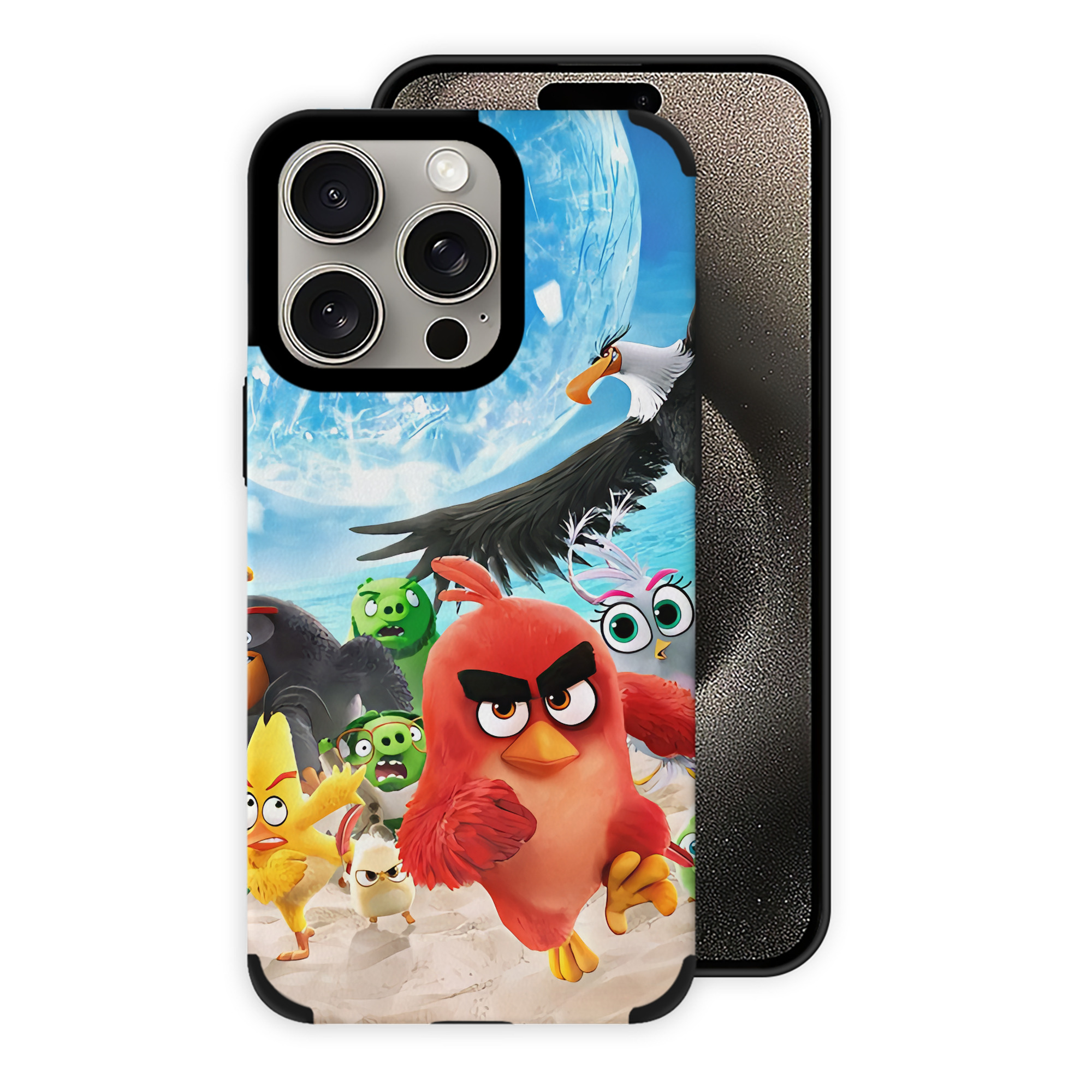 （画像用） Angry Birds アングリーバード 【iPhone15ProMax対応】 PUレザー スマホケース 耐衝撃＆黄変防止