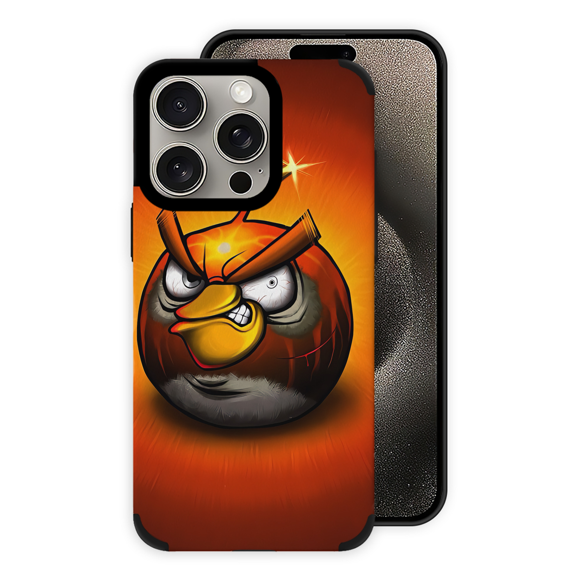 （画像用） Angry Birds アングリーバード 【iPhone15ProMax対応】 PUレザー スマホケース 耐衝撃＆黄変防止