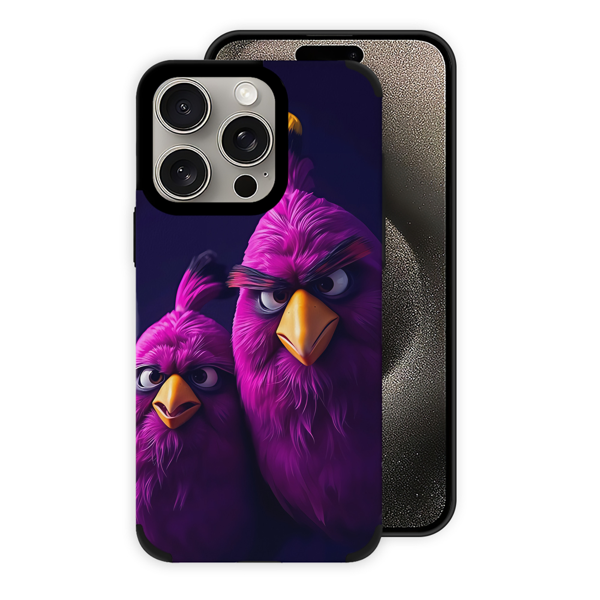 （画像用） Angry Birds アングリーバード 【iPhone15ProMax対応】 PUレザー スマホケース 耐衝撃＆黄変防止