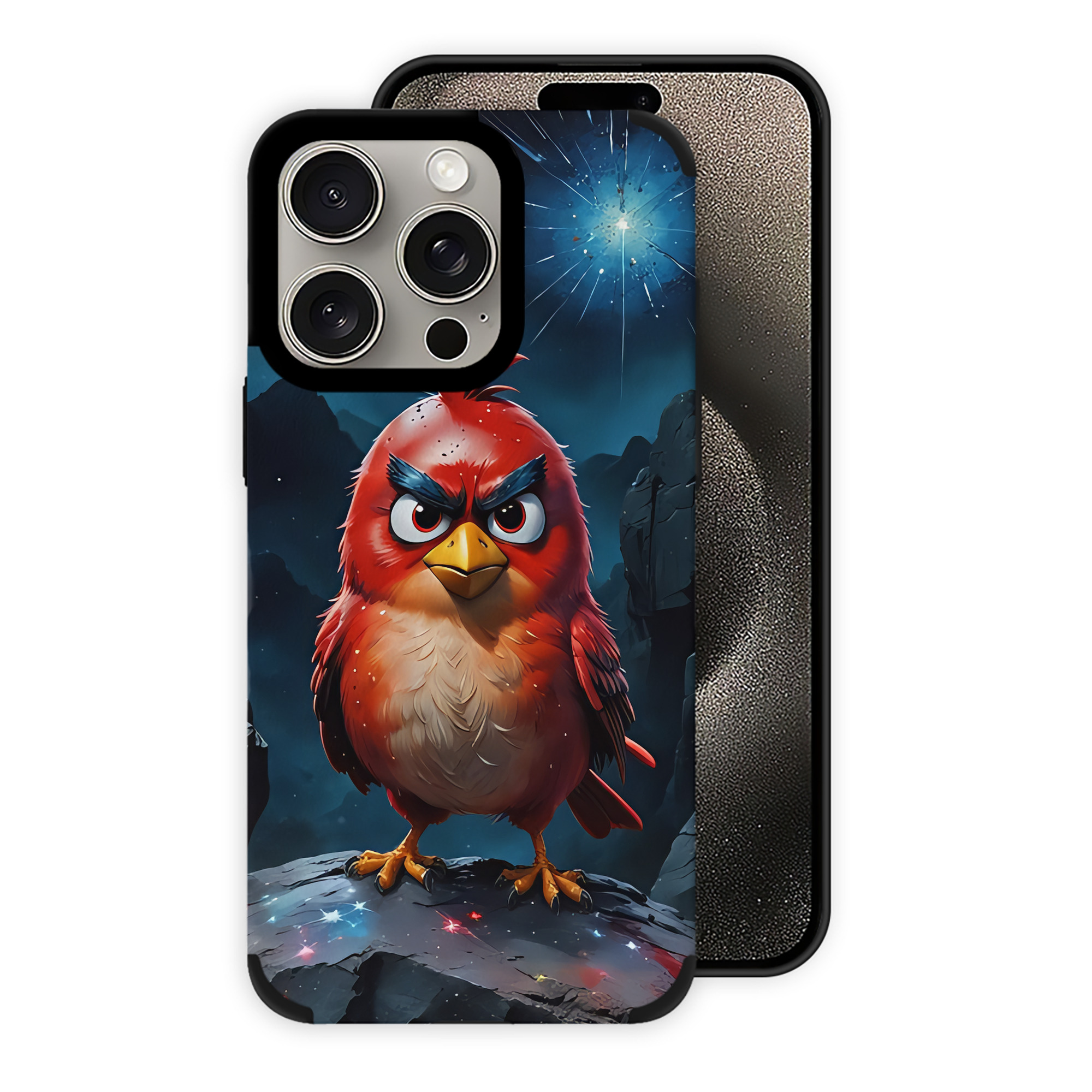 （画像用） Angry Birds アングリーバード 【iPhone15ProMax対応】 PUレザー スマホケース 耐衝撃＆黄変防止