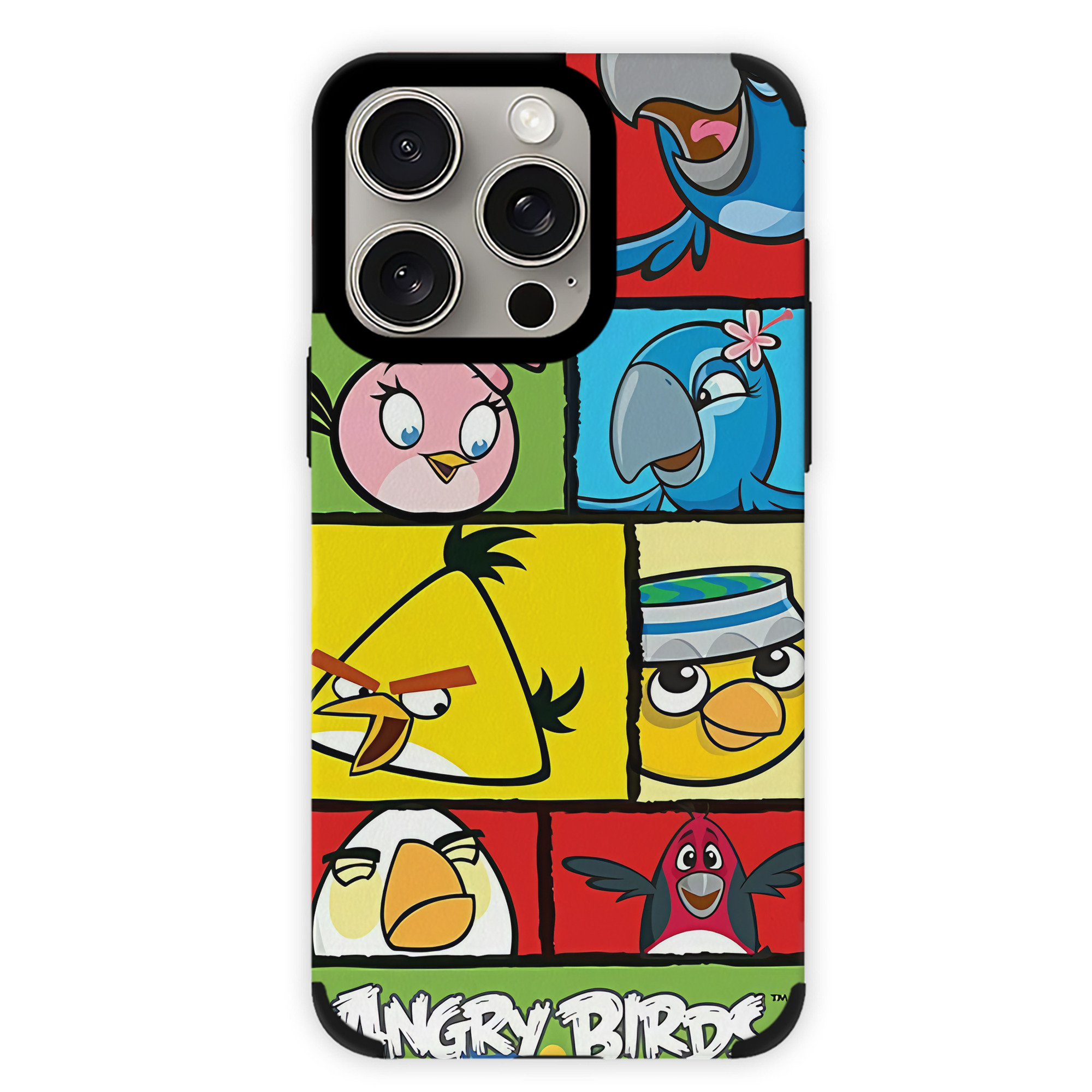 （画像用） Angry Birds アングリーバード 【iPhone15ProMax対応】 PUレザー スマホケース 耐衝撃＆黄変防止