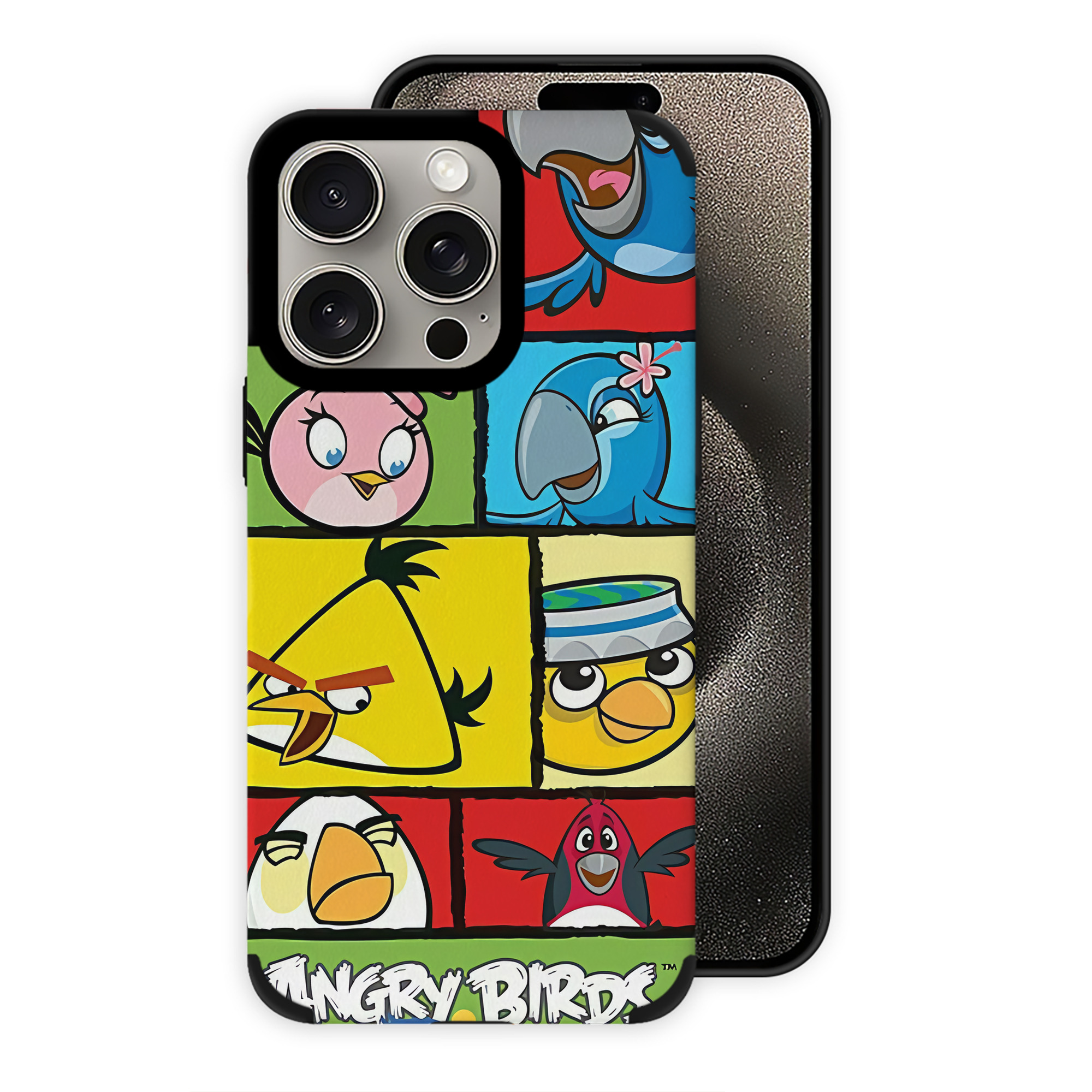 （画像用） Angry Birds アングリーバード 【iPhone15ProMax対応】 PUレザー スマホケース 耐衝撃＆黄変防止