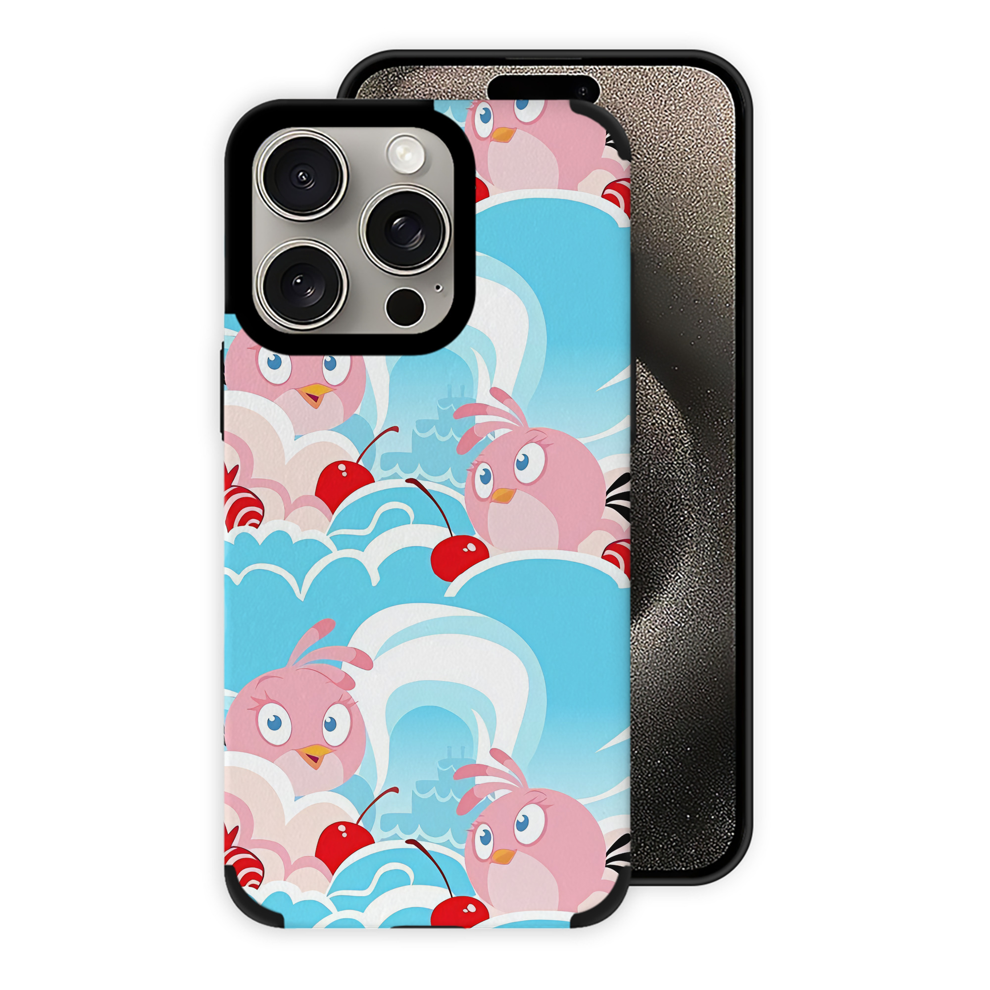 （画像用） Angry Birds アングリーバード 【iPhone15ProMax対応】 PUレザー スマホケース 耐衝撃＆黄変防止