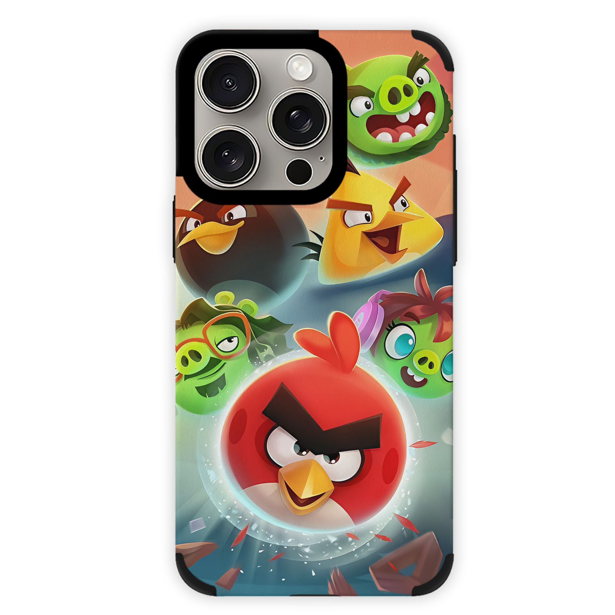 （画像用） Angry Birds アングリーバード 【iPhone15ProMax対応】 PUレザー スマホケース 耐衝撃＆黄変防止