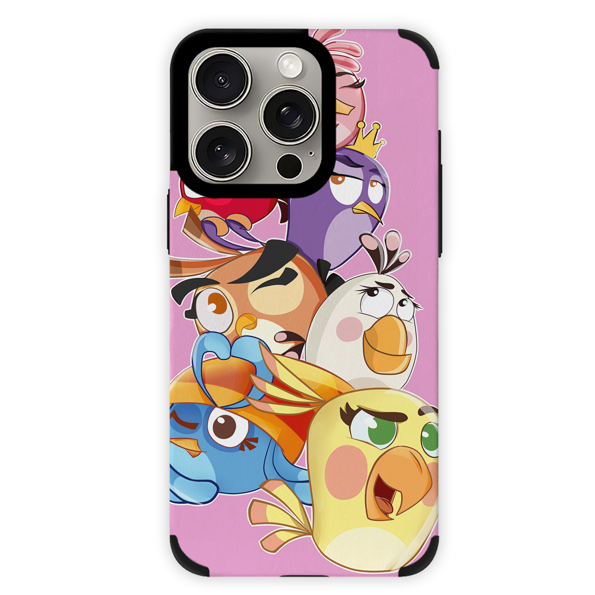（画像用） Angry Birds アングリーバード 【iPhone15ProMax対応】 PUレザー スマホケース 耐衝撃＆黄変防止
