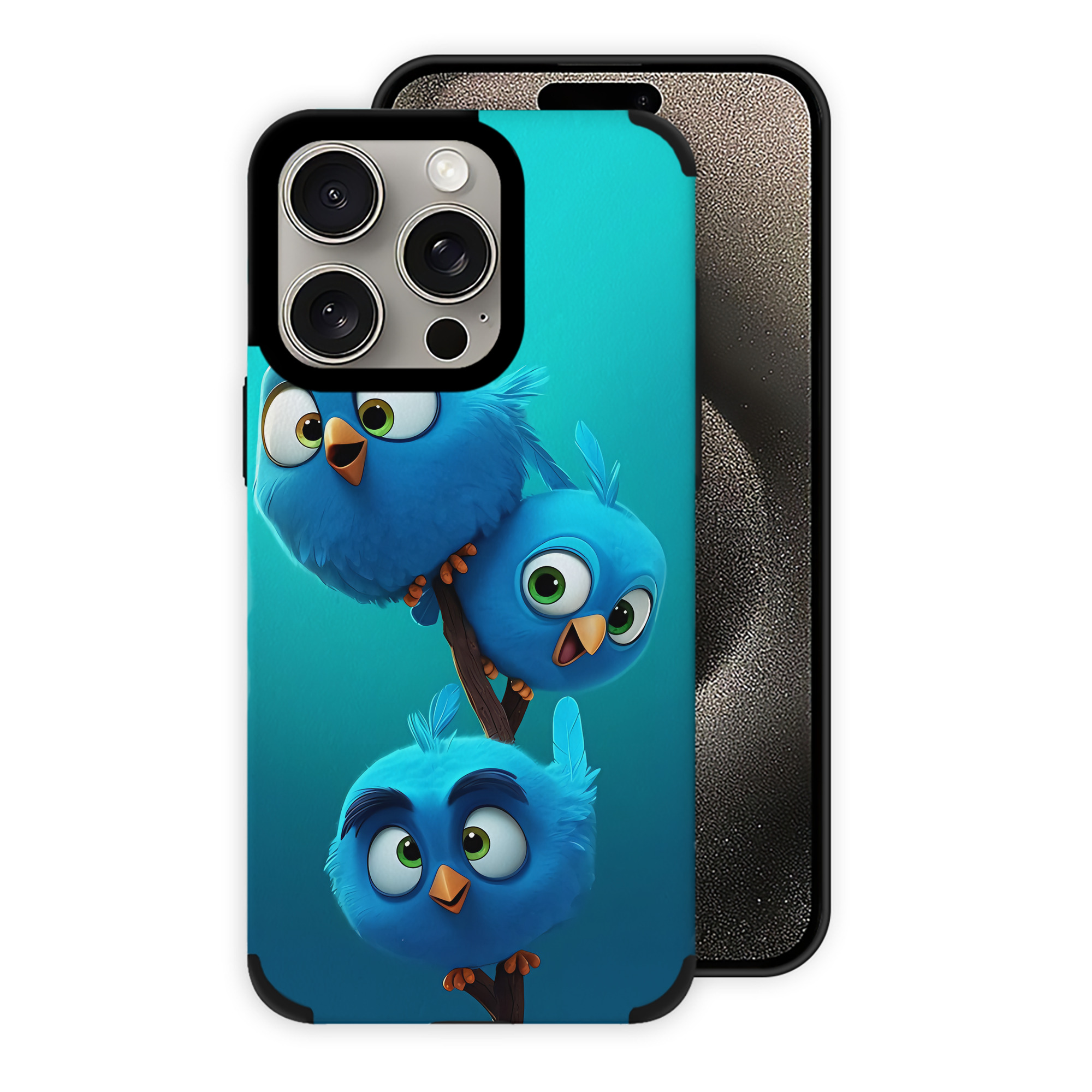 （画像用） Angry Birds アングリーバード 【iPhone15ProMax対応】 PUレザー スマホケース 耐衝撃＆黄変防止