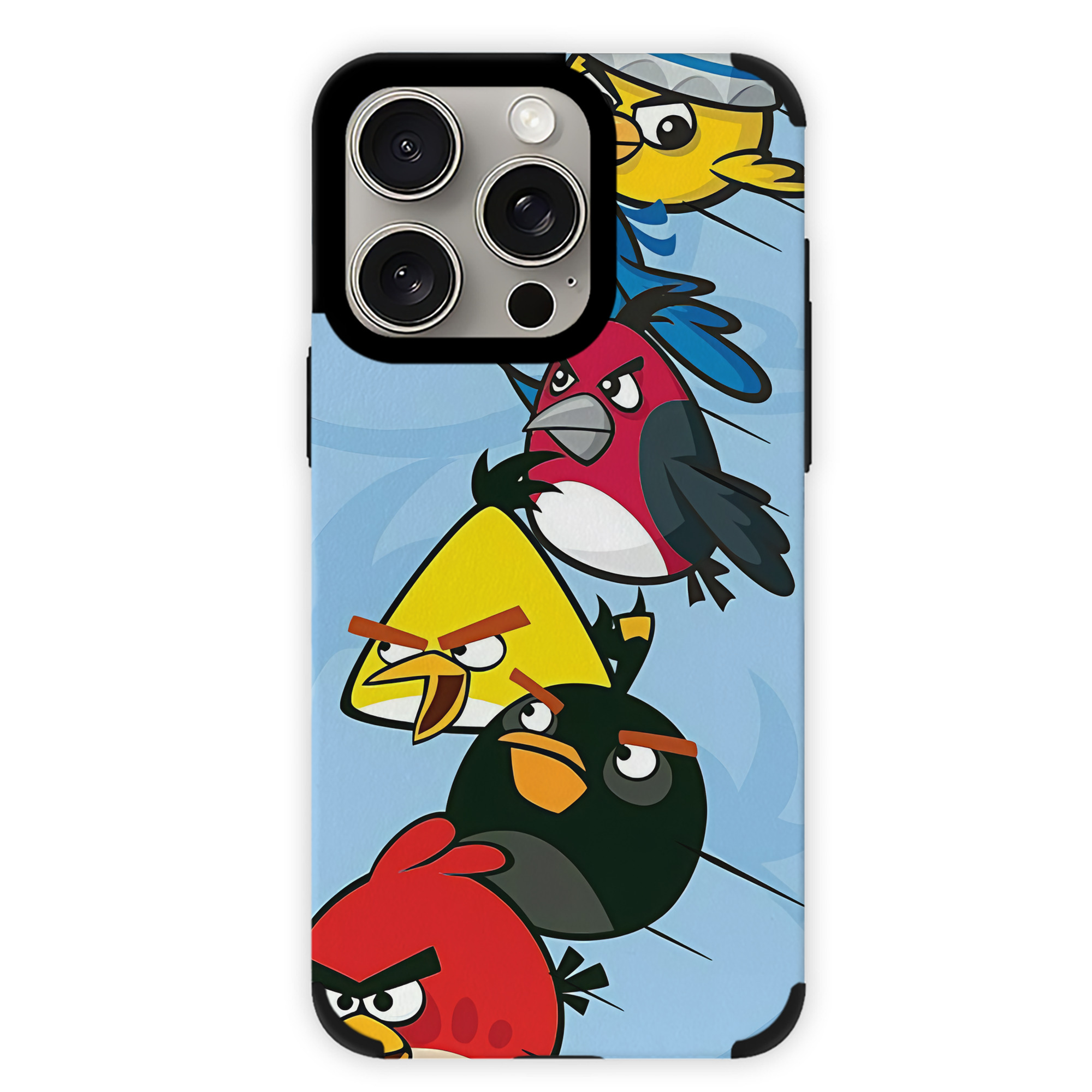 （画像用） Angry Birds アングリーバード 【iPhone15ProMax対応】 PUレザー スマホケース 耐衝撃＆黄変防止
