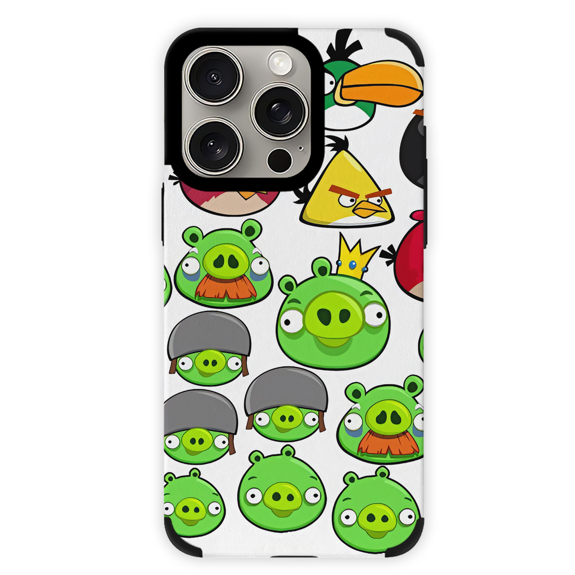 （画像用） Angry Birds アングリーバード 【iPhone15ProMax対応】 PUレザー スマホケース 耐衝撃＆黄変防止