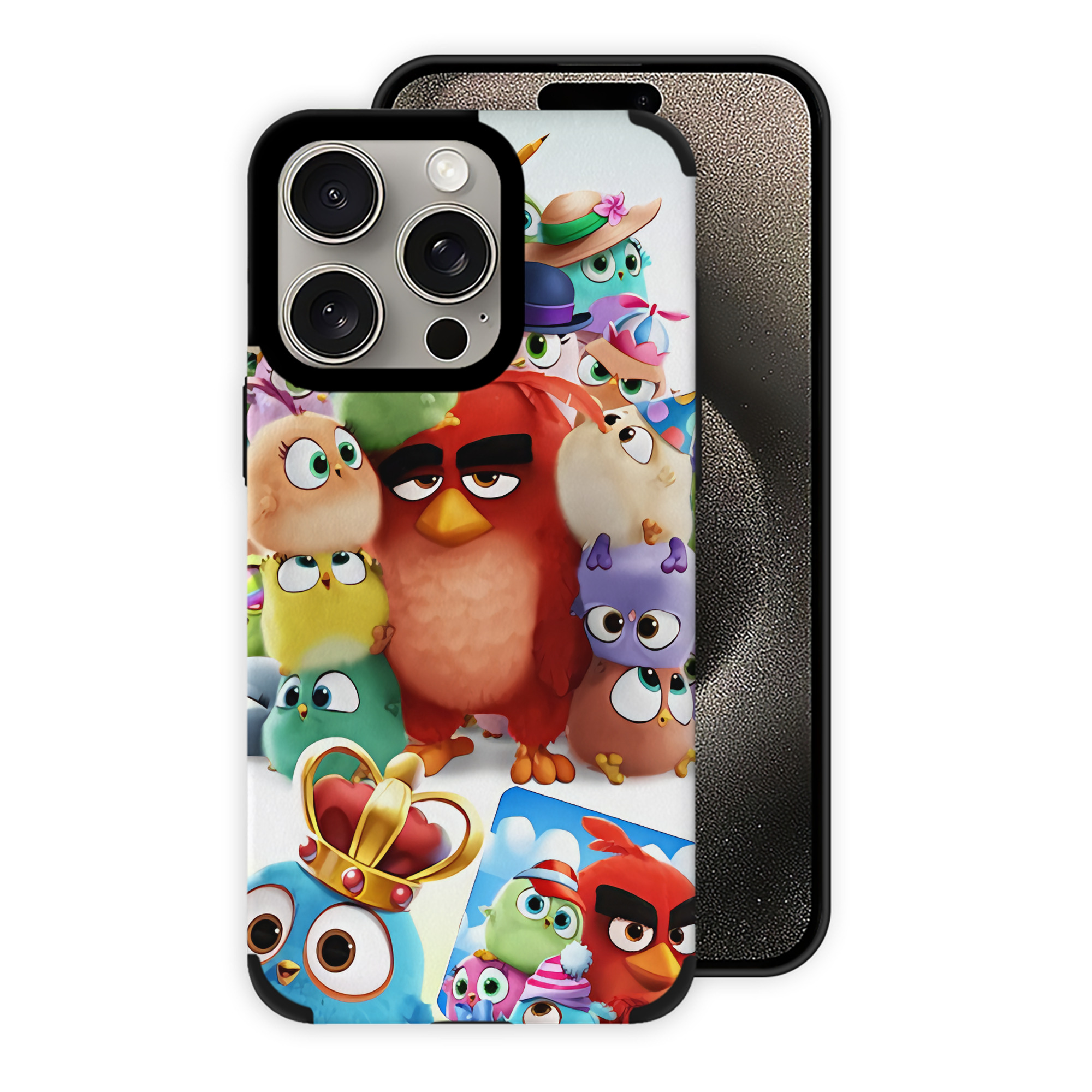 （画像用） Angry Birds アングリーバード 【iPhone15ProMax対応】 PUレザー スマホケース 耐衝撃＆黄変防止