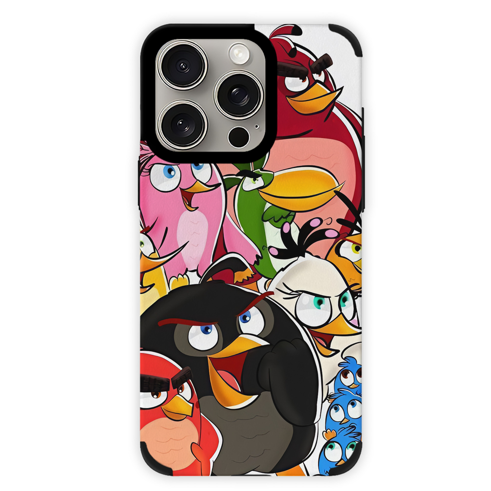 （画像用） Angry Birds アングリーバード 【iPhone15ProMax対応】 PUレザー スマホケース 耐衝撃＆黄変防止