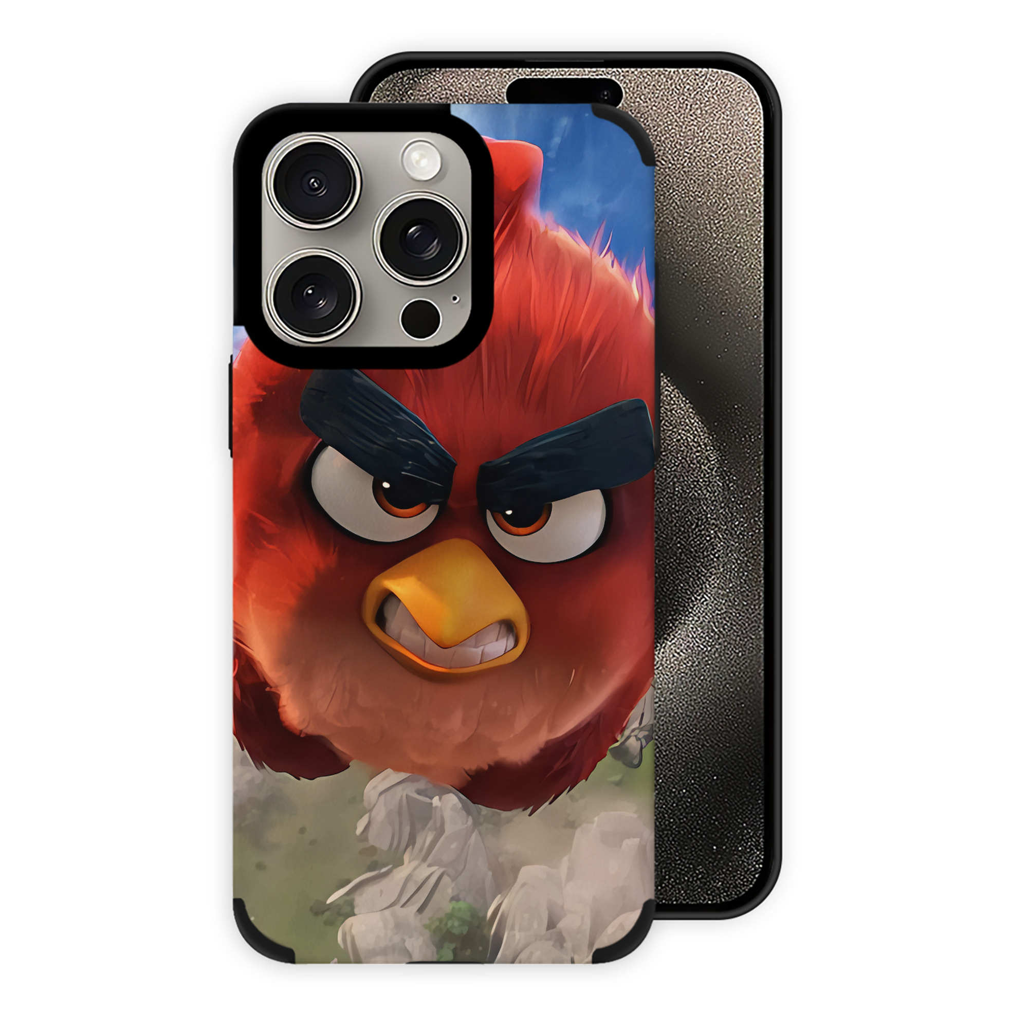 （画像用） Angry Birds アングリーバード 【iPhone15ProMax対応】 PUレザー スマホケース 耐衝撃＆黄変防止