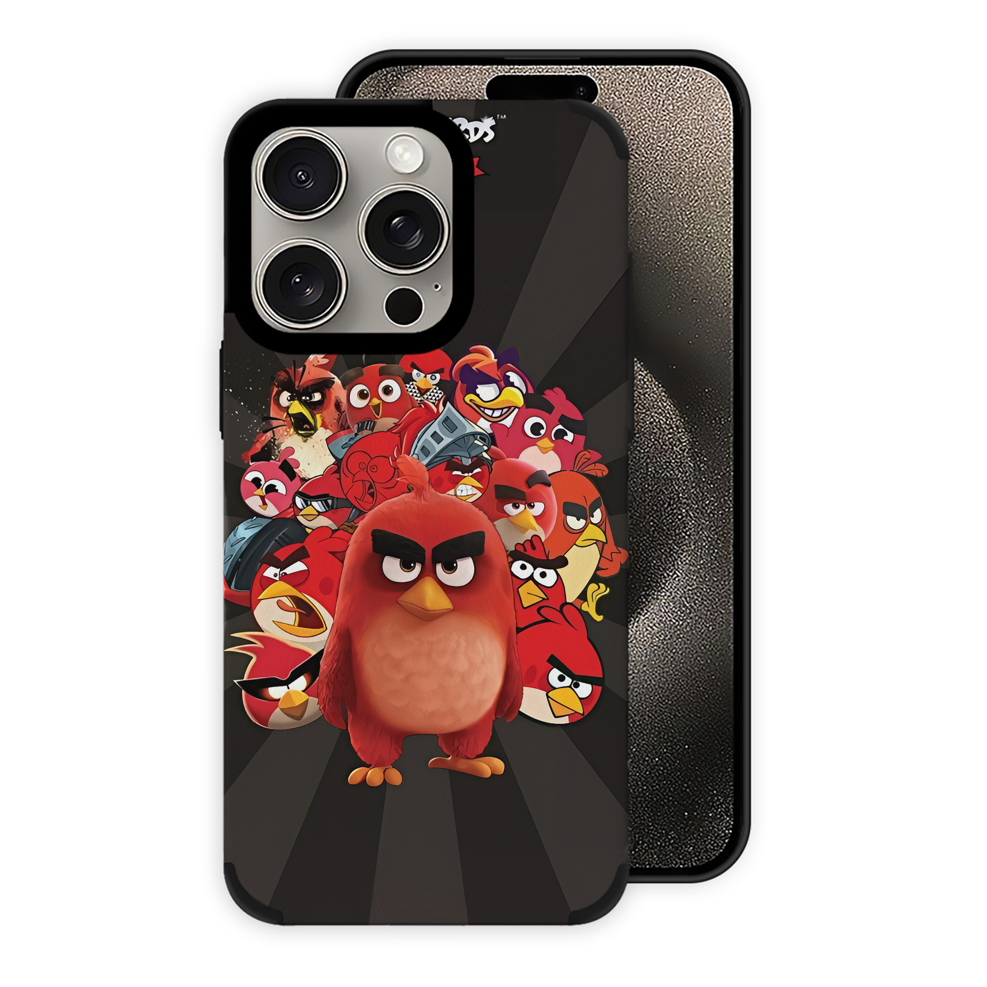 （画像用） Angry Birds アングリーバード 【iPhone15ProMax対応】 PUレザー スマホケース 耐衝撃＆黄変防止