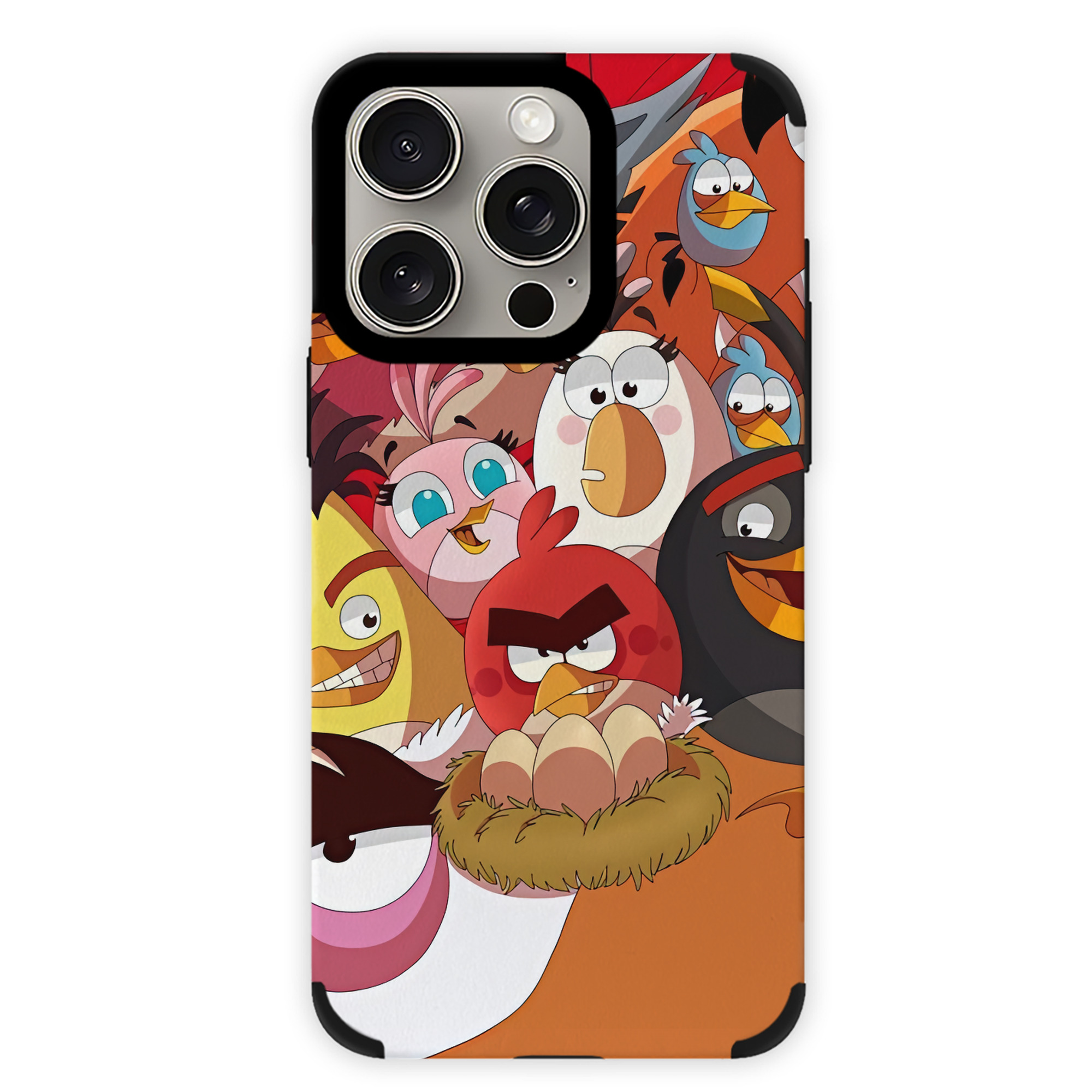 （画像用） Angry Birds アングリーバード 【iPhone15ProMax対応】 PUレザー スマホケース 耐衝撃＆黄変防止