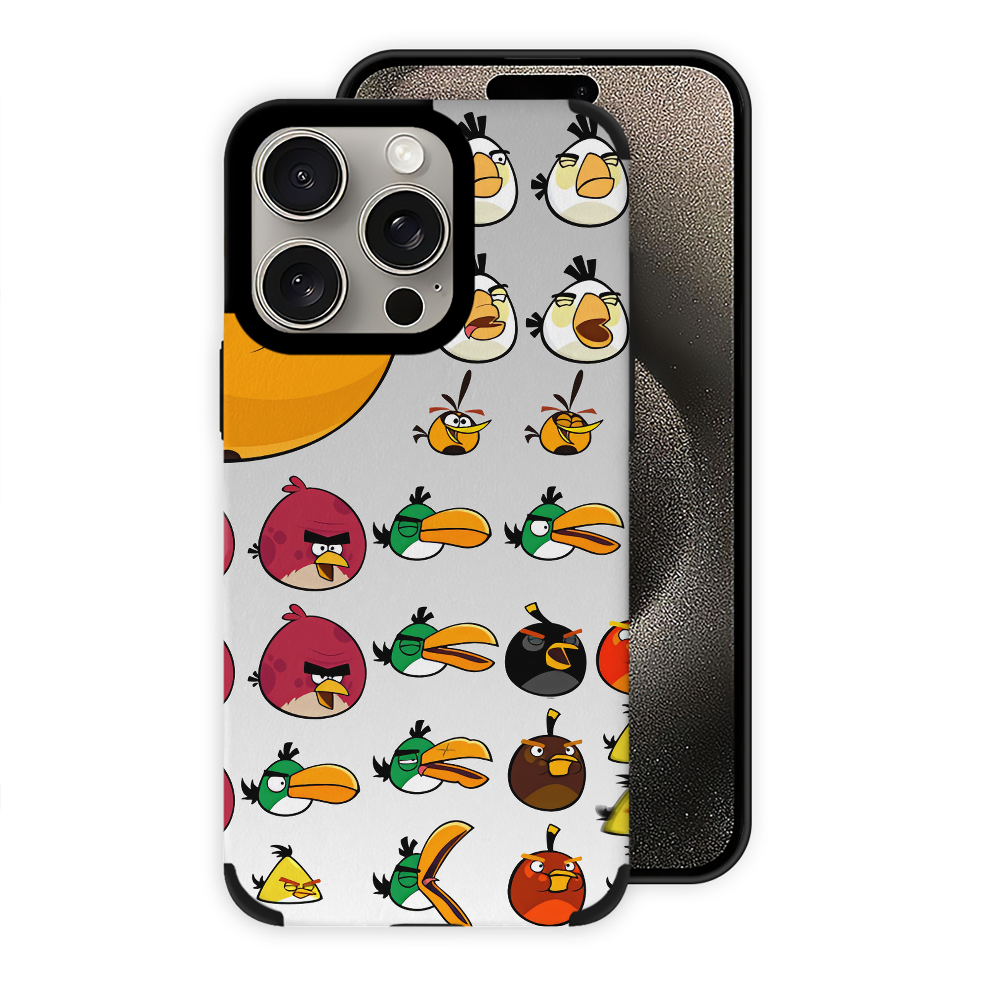 （画像用） Angry Birds アングリーバード 【iPhone15ProMax対応】 PUレザー スマホケース 耐衝撃＆黄変防止