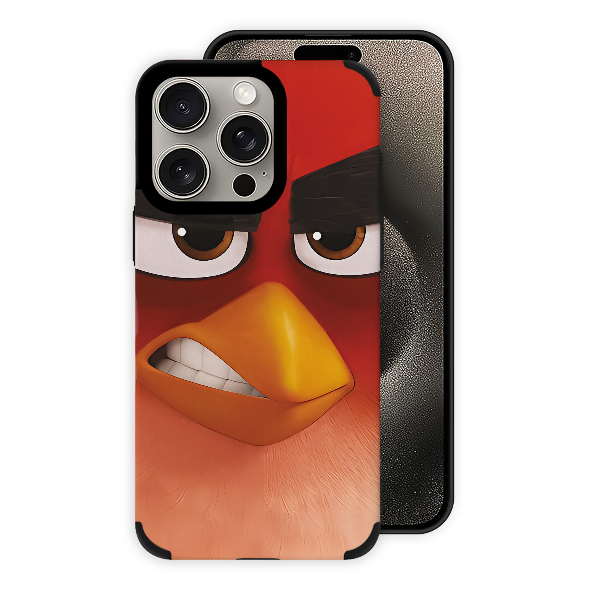 （画像用） Angry Birds アングリーバード 【iPhone15ProMax対応】 PUレザー スマホケース 耐衝撃＆黄変防止